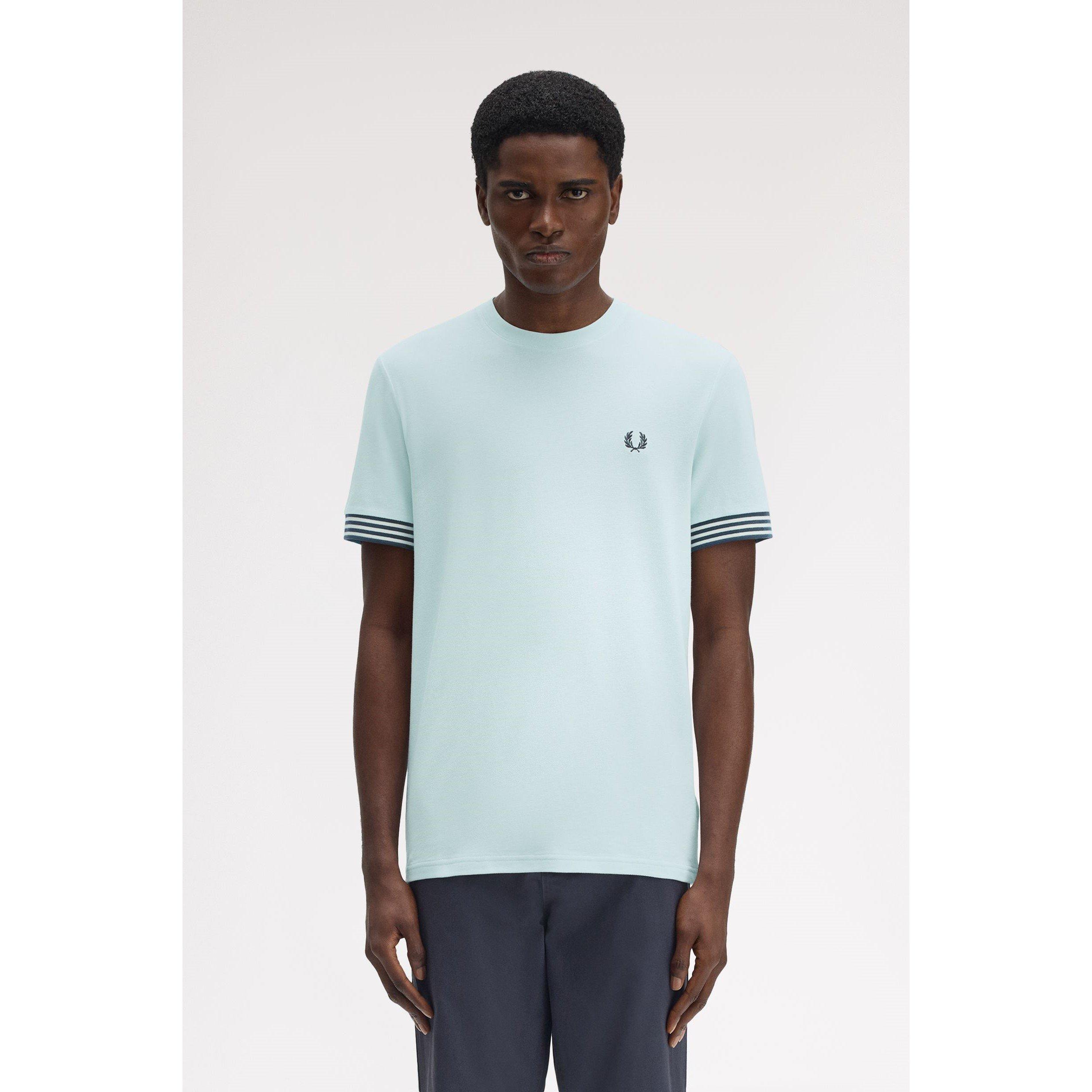 Light Ice R30 - Fred Perry - Stripe Cuff T-Shirt - 3