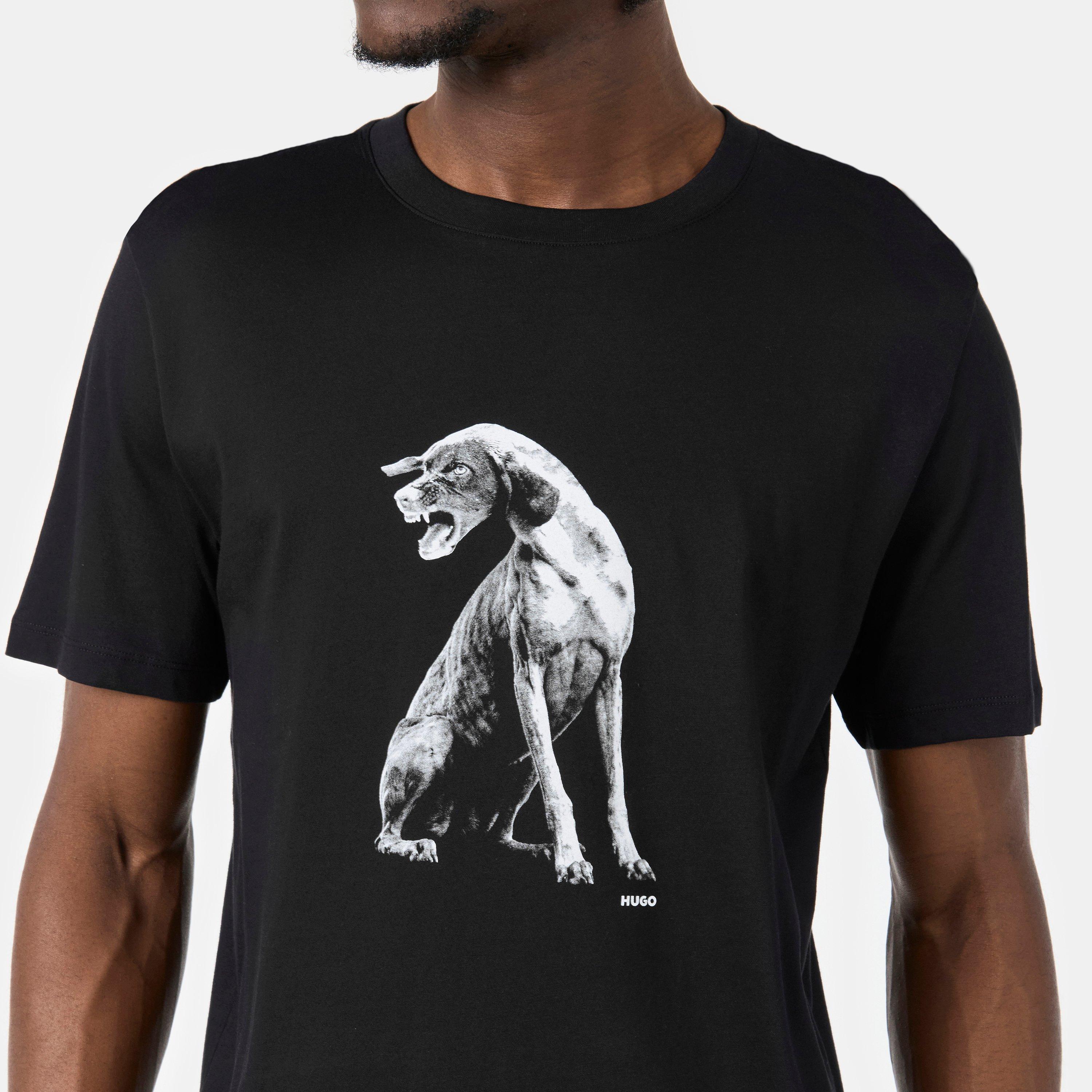 Black 002 - Hugo - Men's Didug Regular Fit T-Shirt - 3