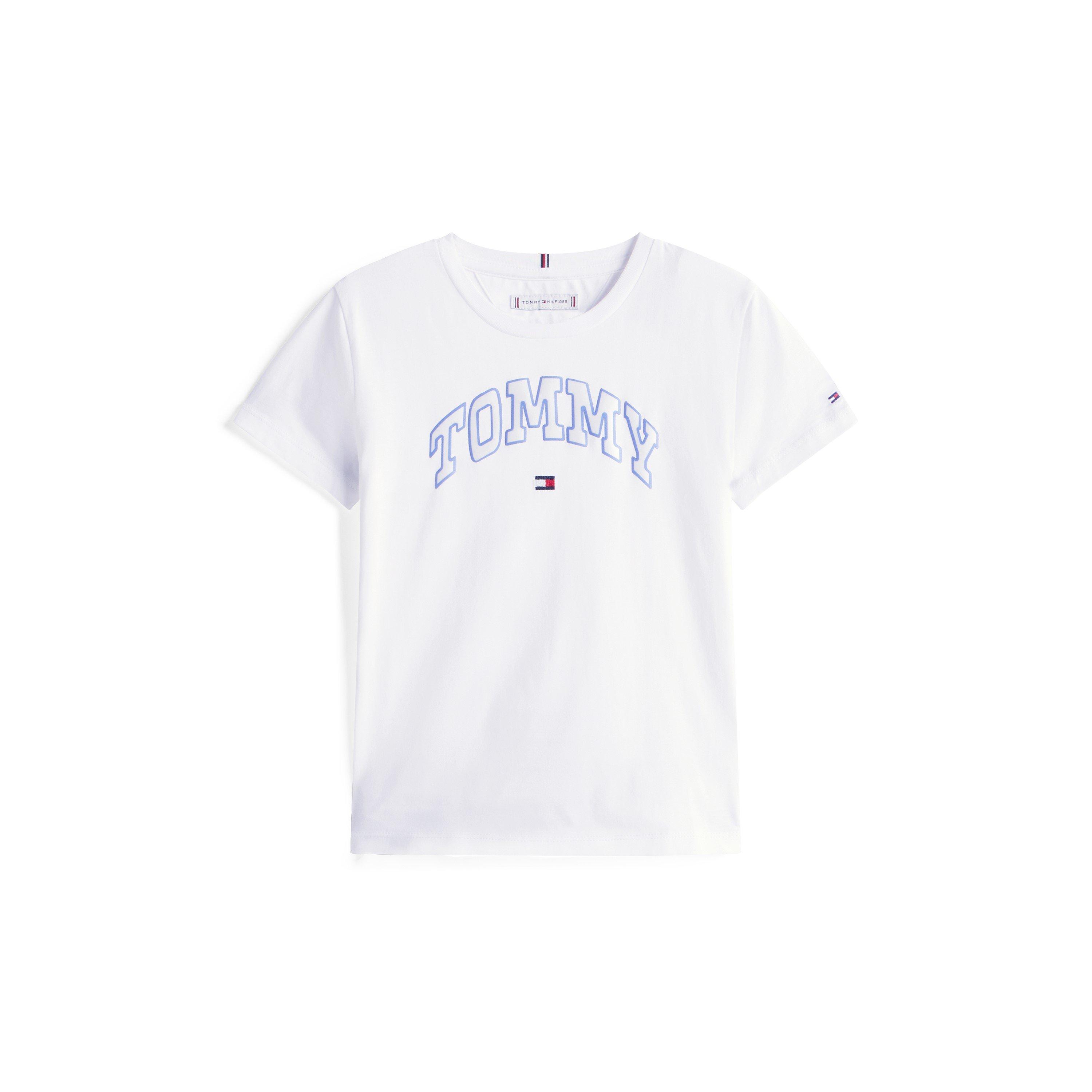 Tommy Hilfiger Girls Kids' Varsity Breathable T-Shirt - White Ybr - 12Y