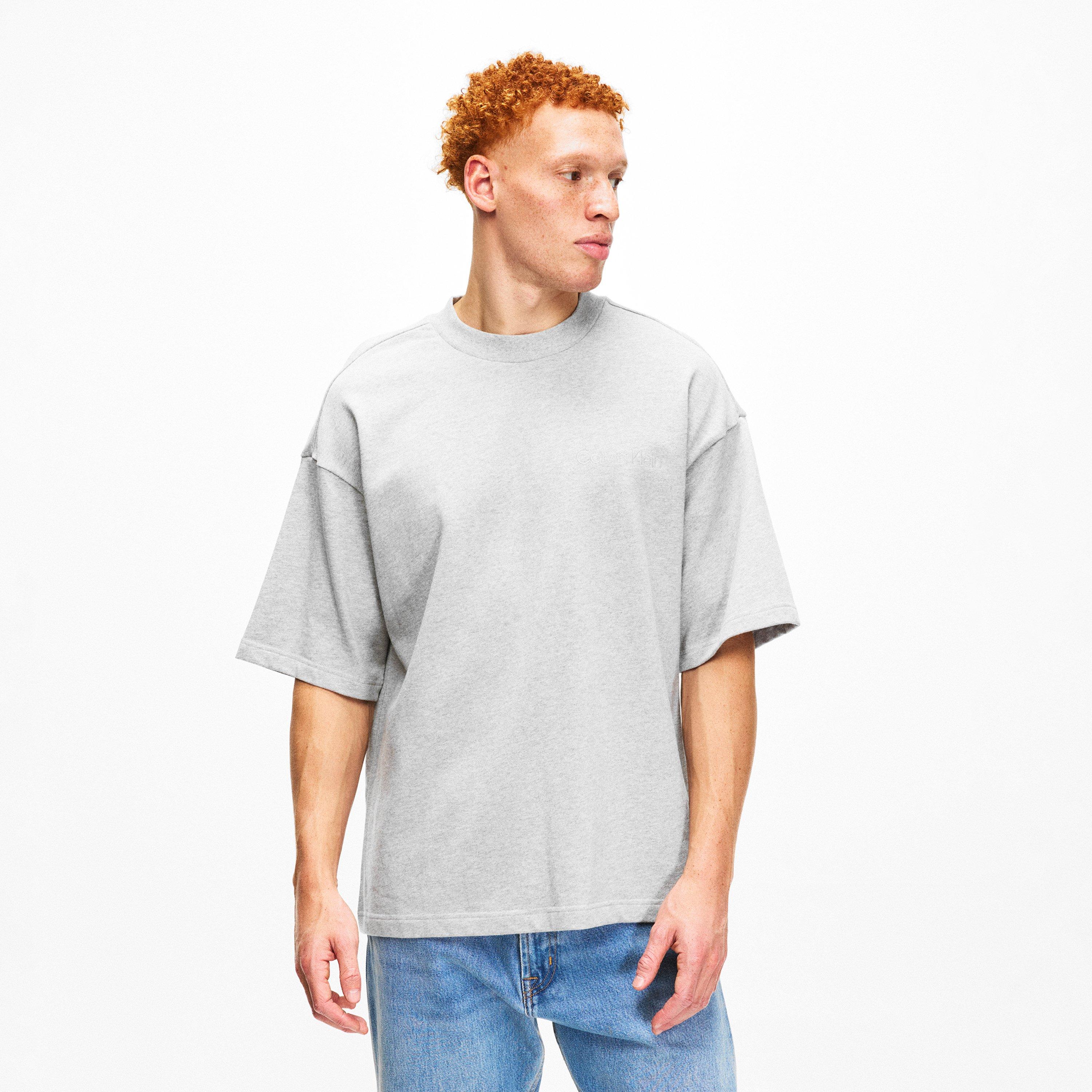 Grey Heather - Calvin Klein - Men's SSLogo T-Shirt - 3