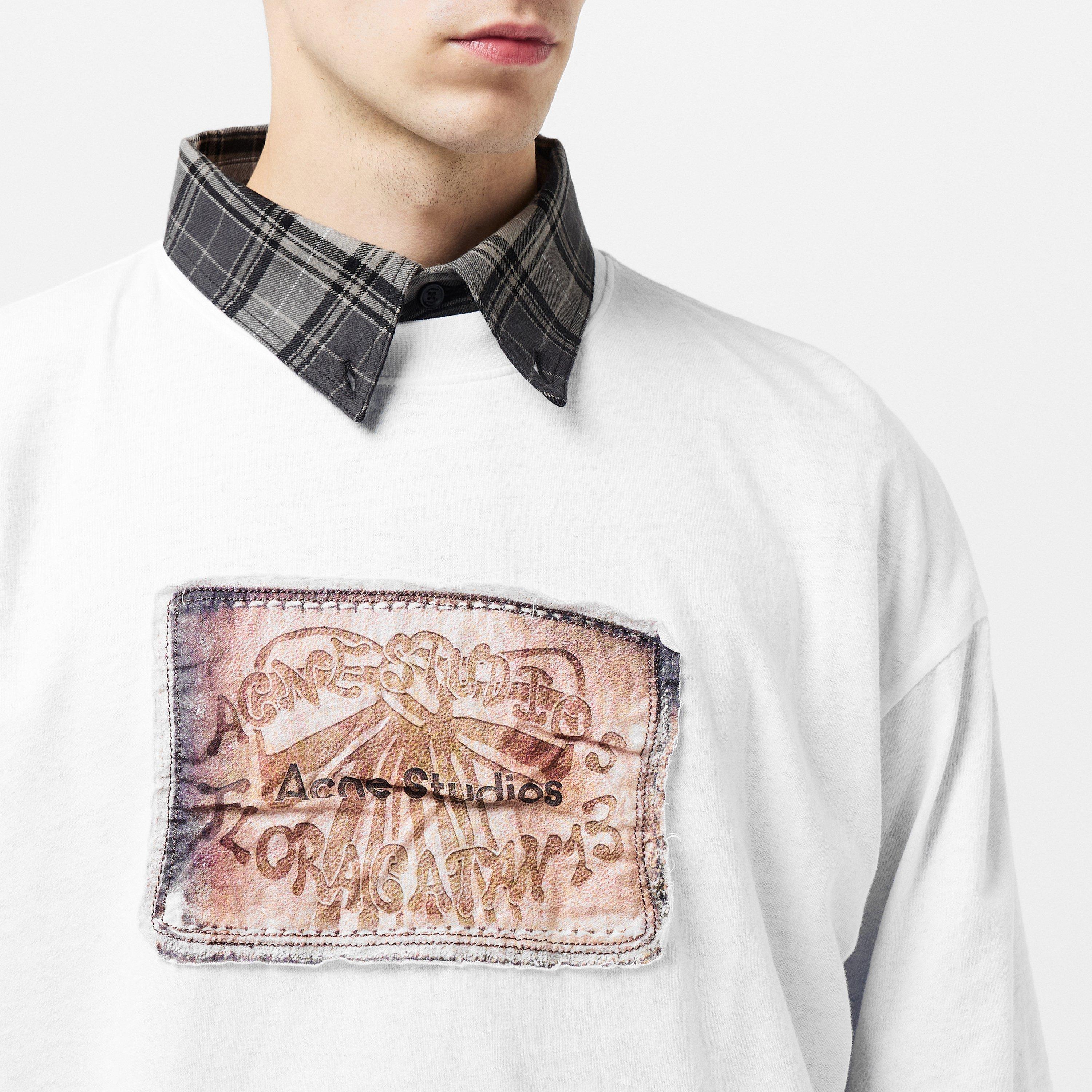 White - Acne Studios - Men's Label Oversized T-Shirt - 5