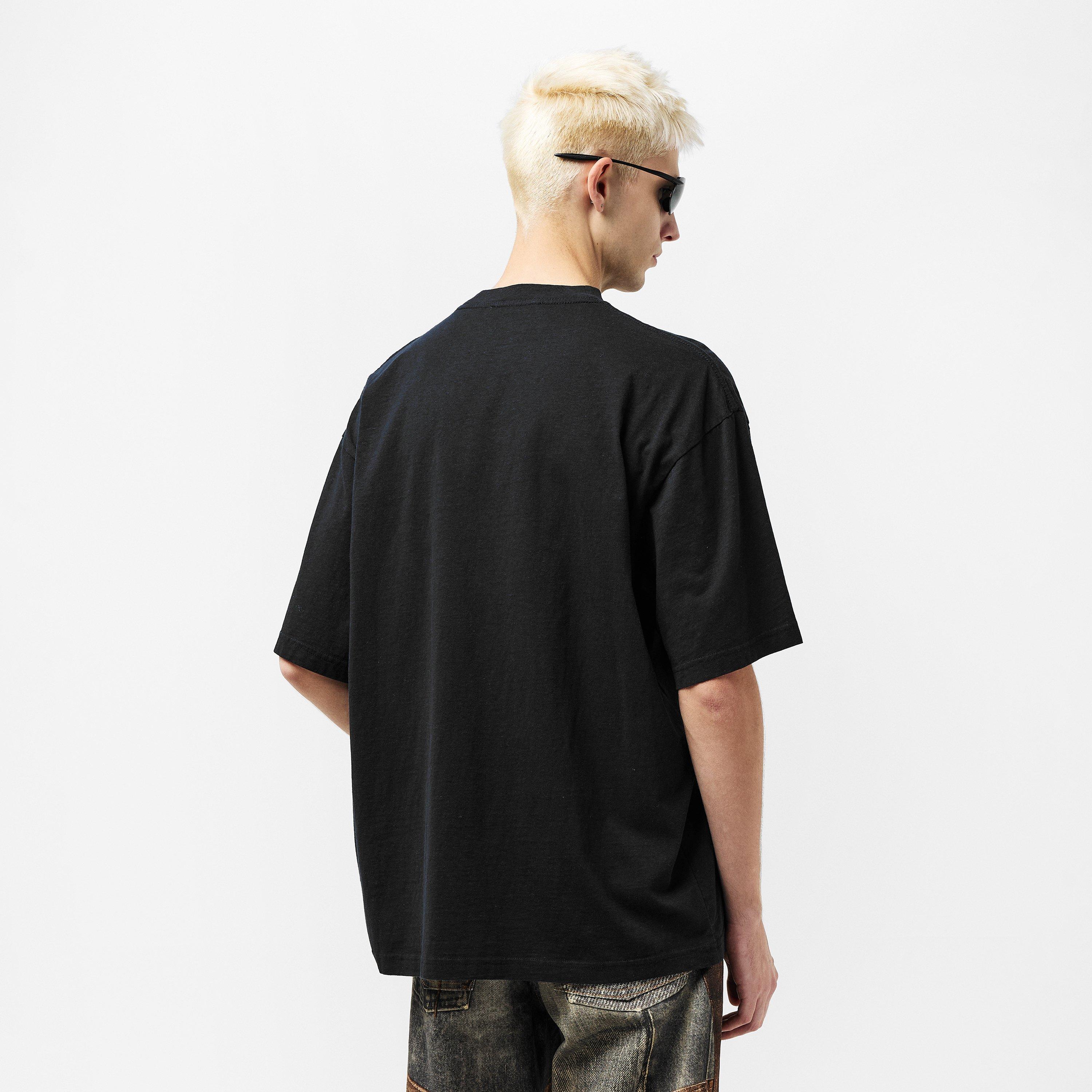 Black - Acne Studios - Men's Label Oversized T-Shirt - 4
