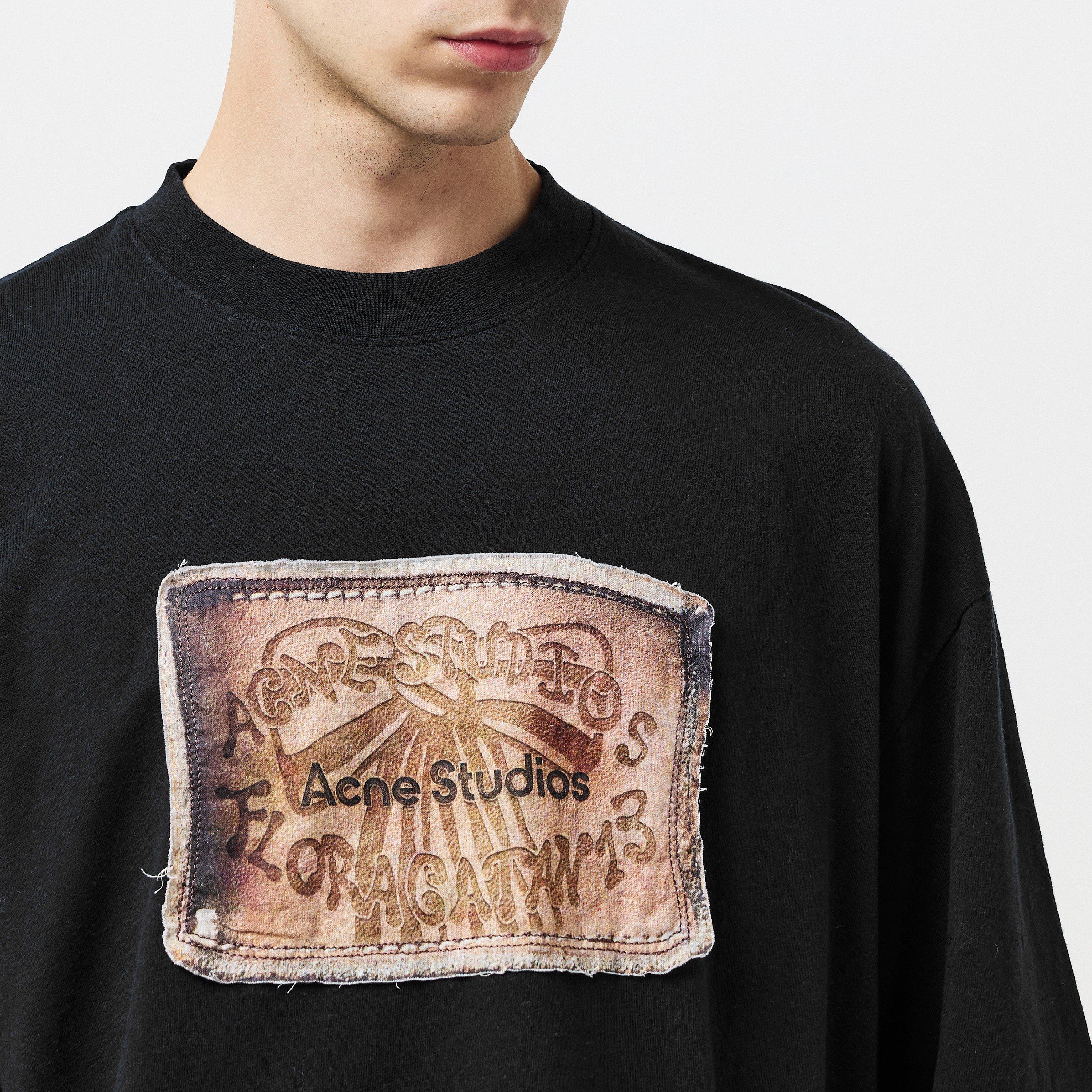 Black - Acne Studios - Men's Label Oversized T-Shirt - 5