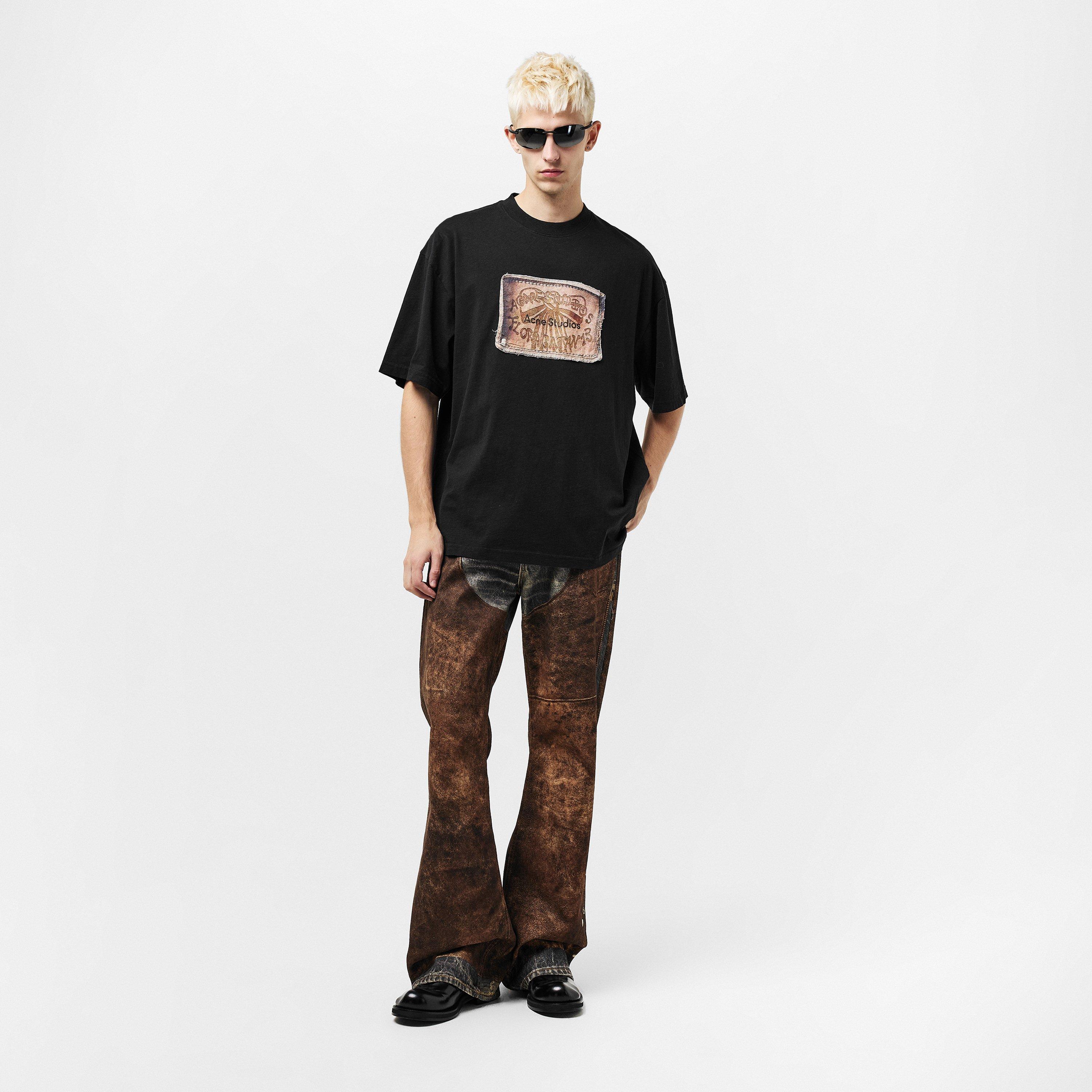 Black - Acne Studios - Men's Label Oversized T-Shirt - 6
