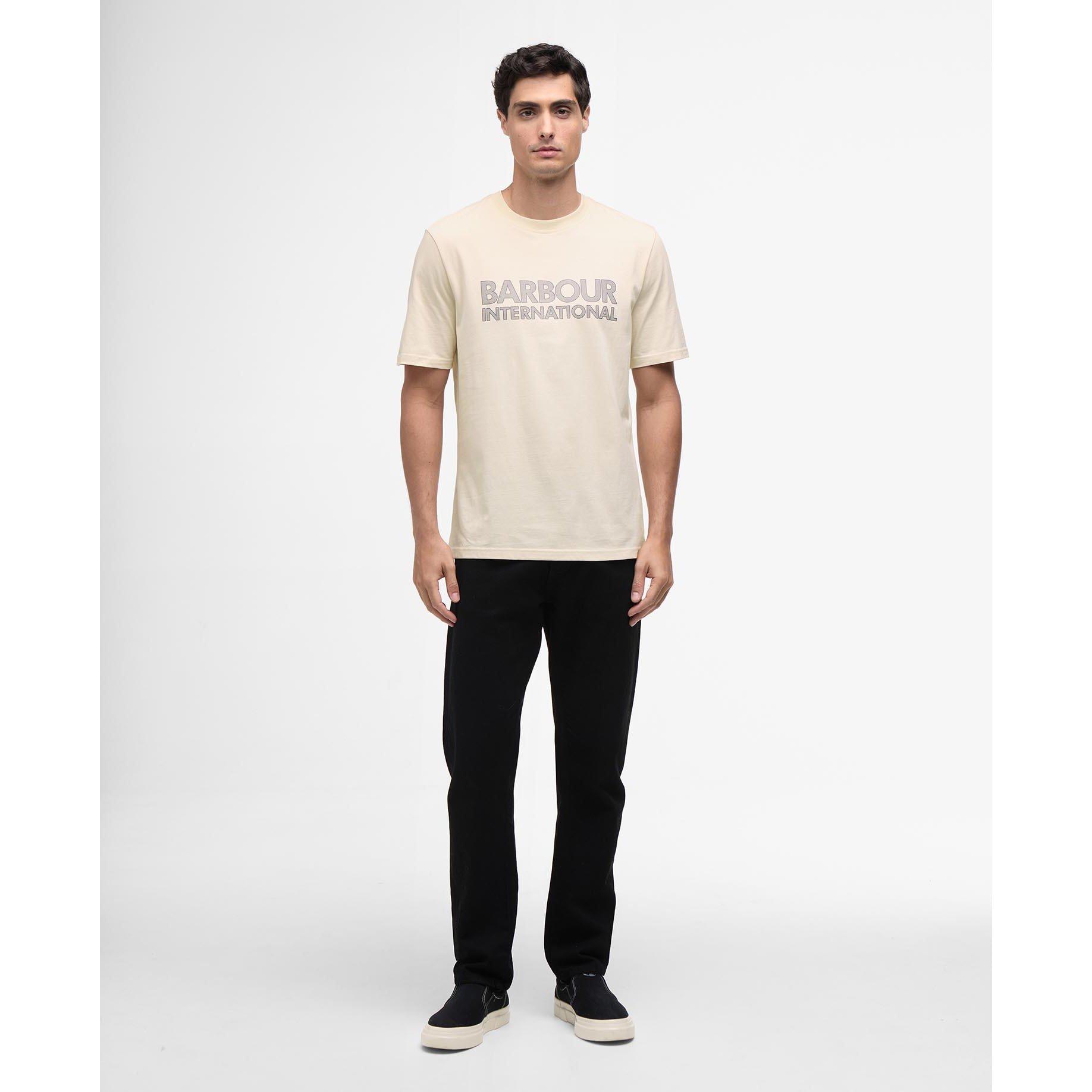 Calico White - Barbour International - Mens Essential T-Shirt - 5