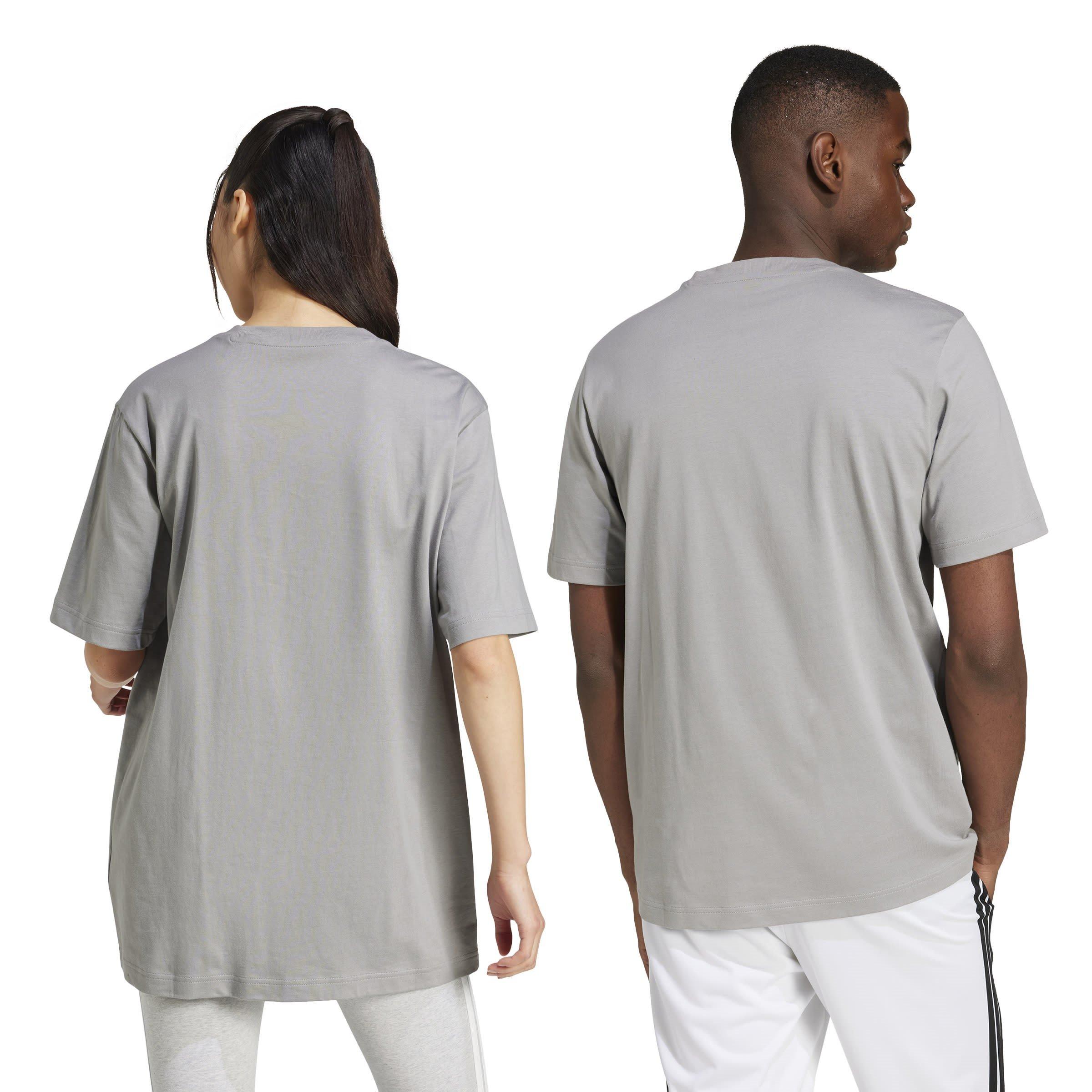 Solid Grey - adidas - Lounge Slides Graphic Pocket T-Shirt - 3