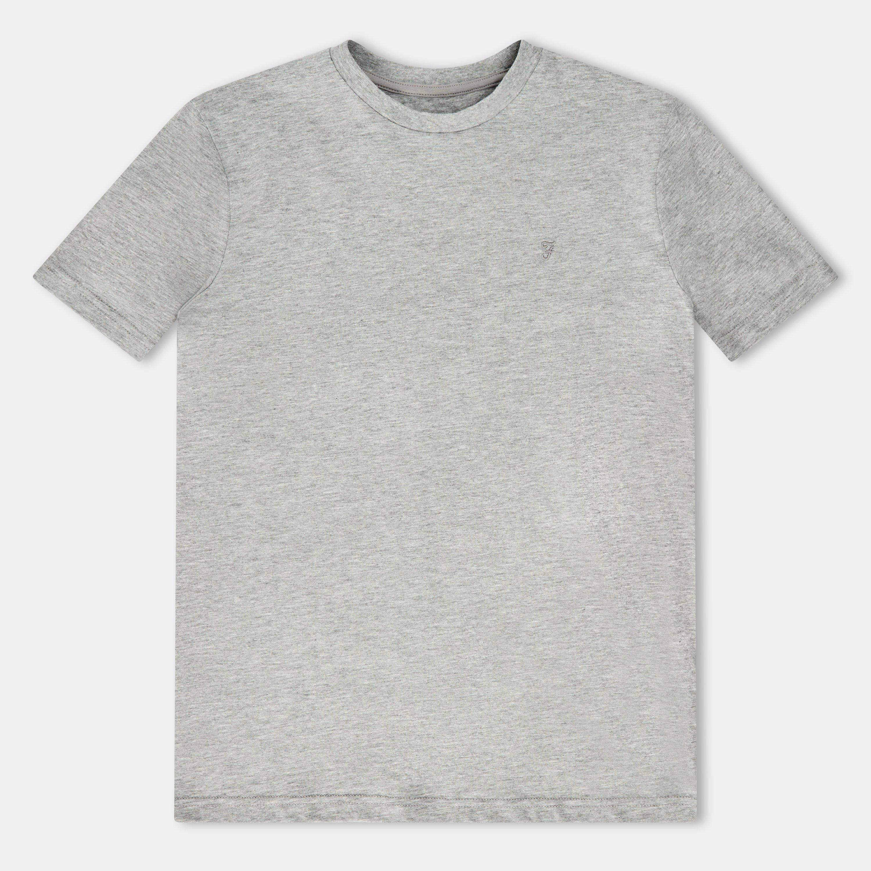 Grey - Farah - Unisex Kids' Denny Short Sleeve Vintage T-Shirt - 1
