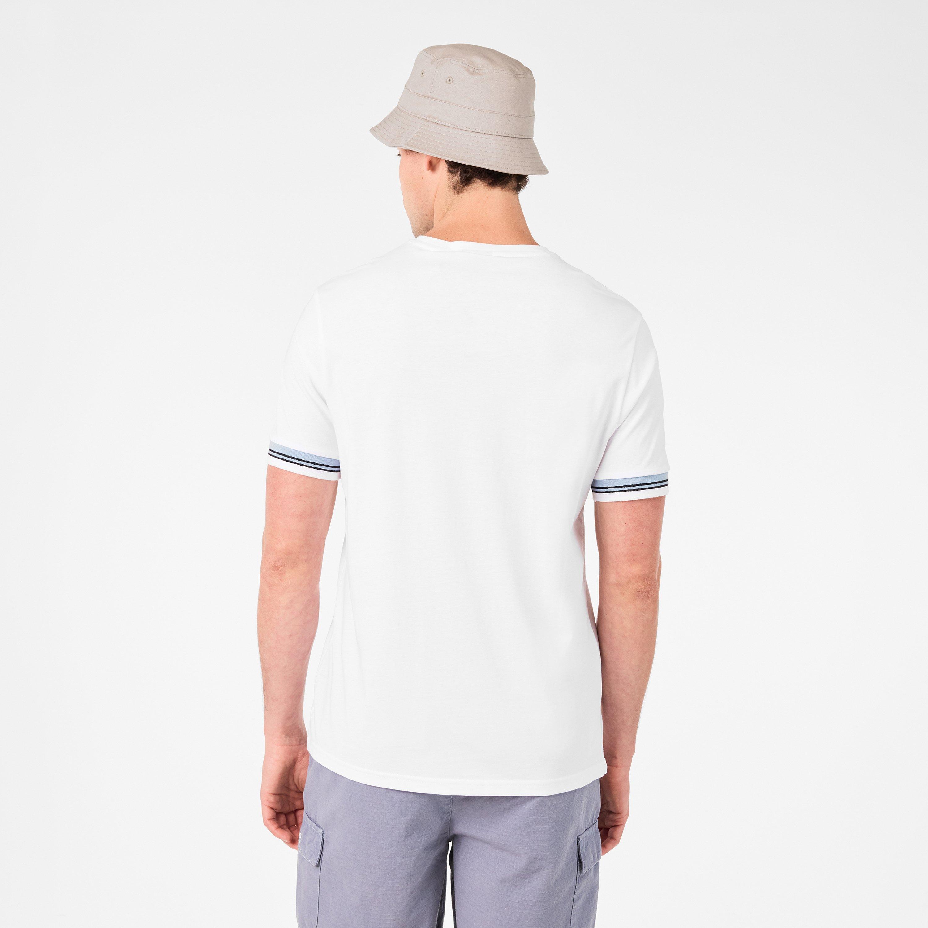 White - Barbour International - Bruce Tipped Cuff T-Shirt - 4