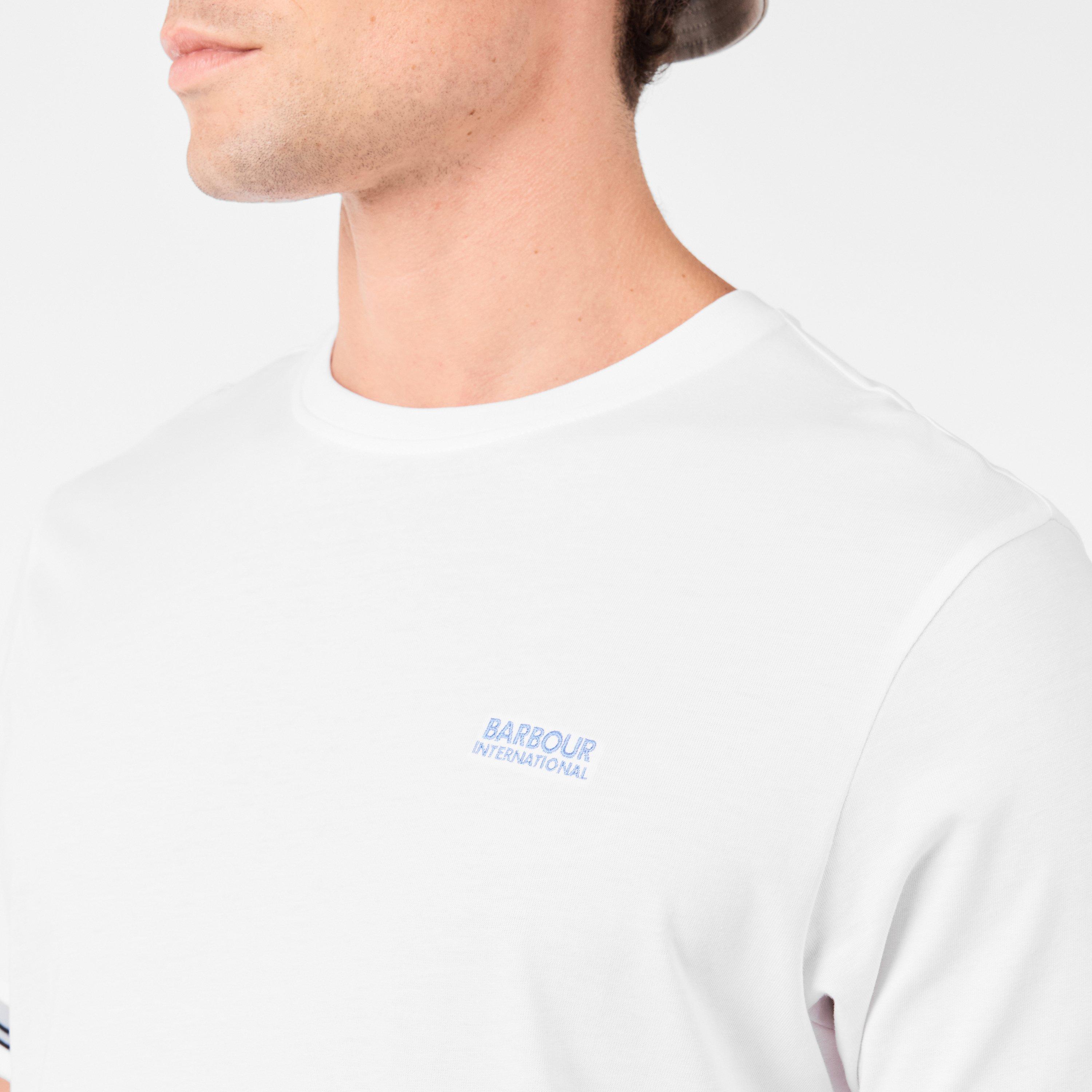 White - Barbour International - Bruce Tipped Cuff T-Shirt - 5