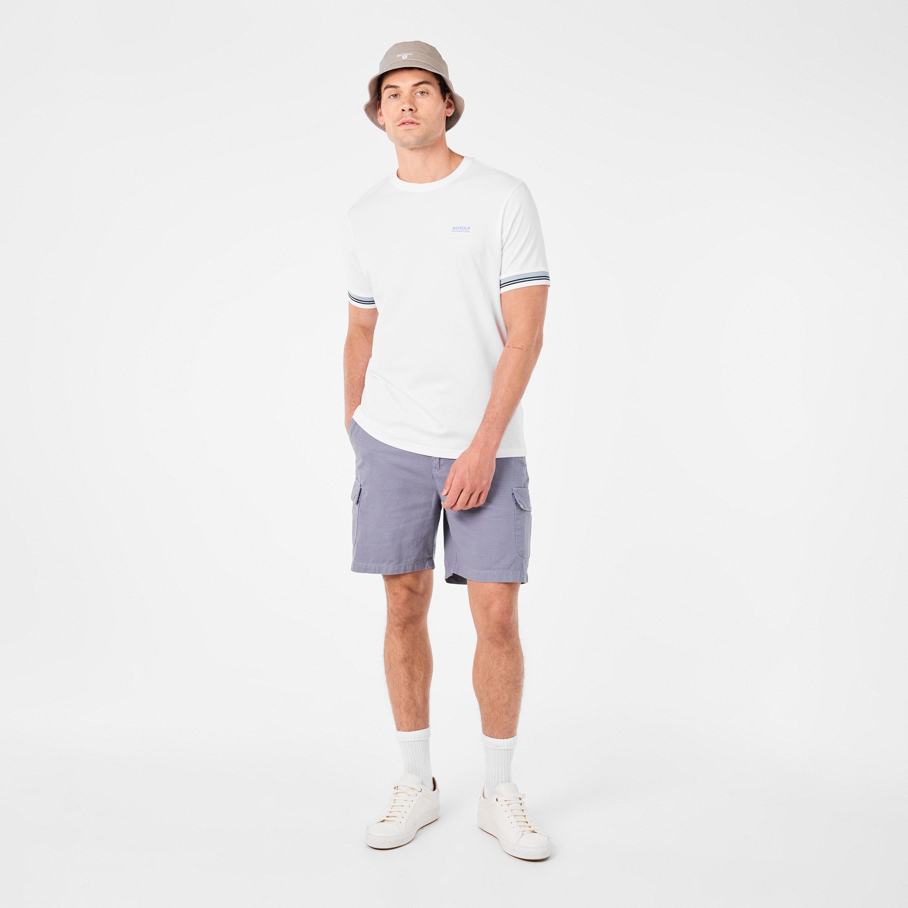 White - Barbour International - Bruce Tipped Cuff T-Shirt - 6