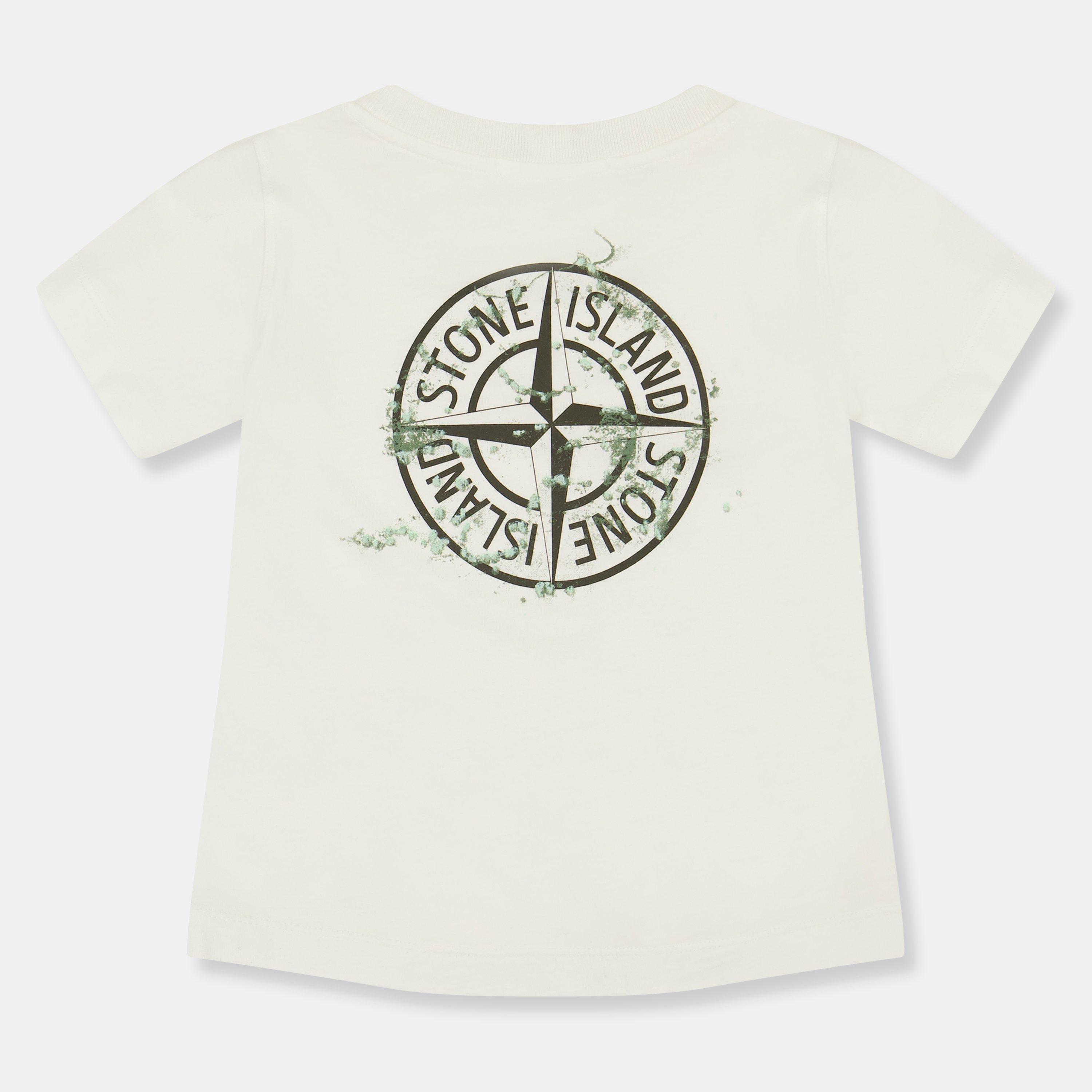 White V0099 - Stone Island - Kids' Compass Compass Badge T-Shirt - 2
