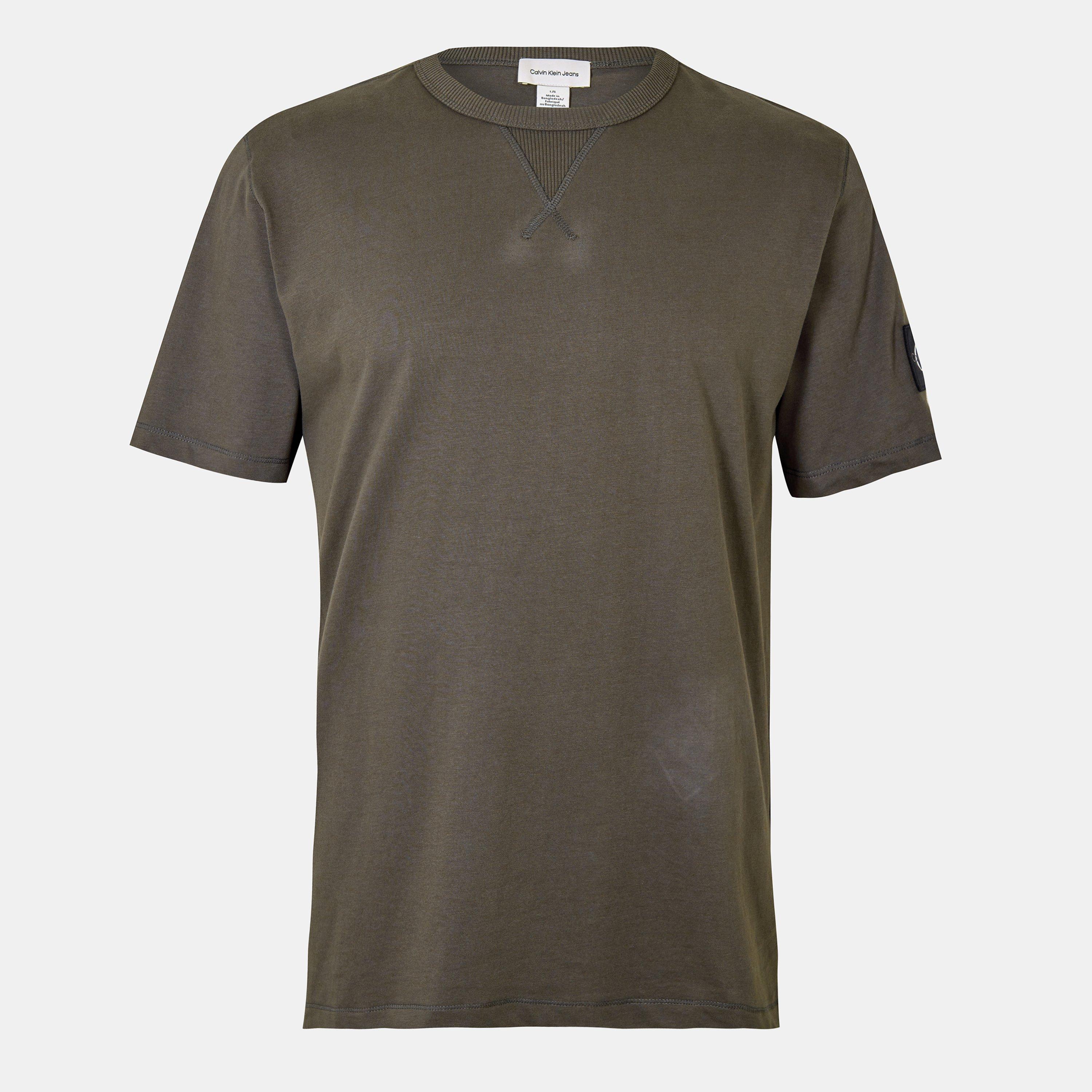 Calvin Klein Jeans Men's Monogram Badge T-Shirt - Beluga - L