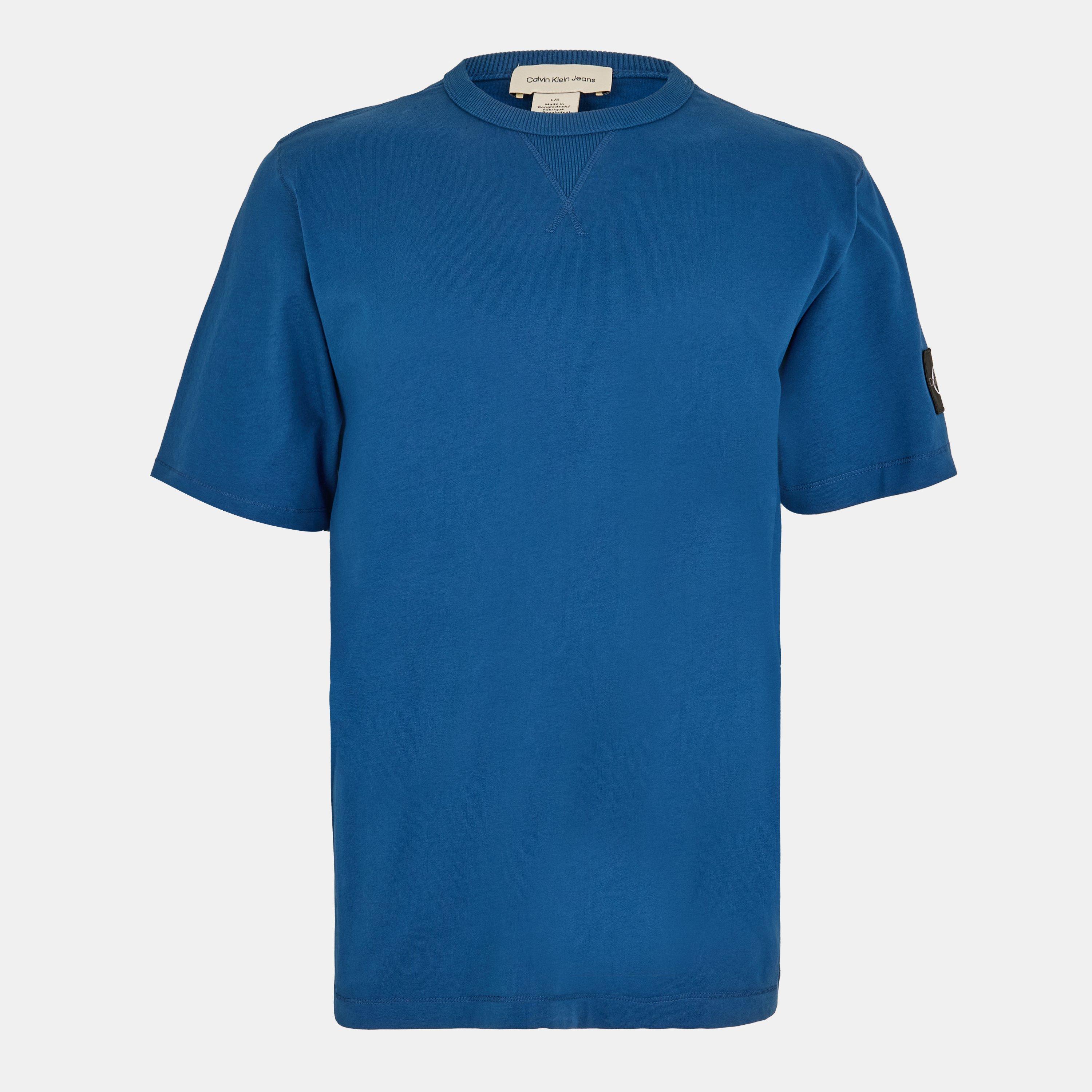 Calvin Klein Jeans Men's Monogram Badge T-Shirt - Blue Jean - 2XL