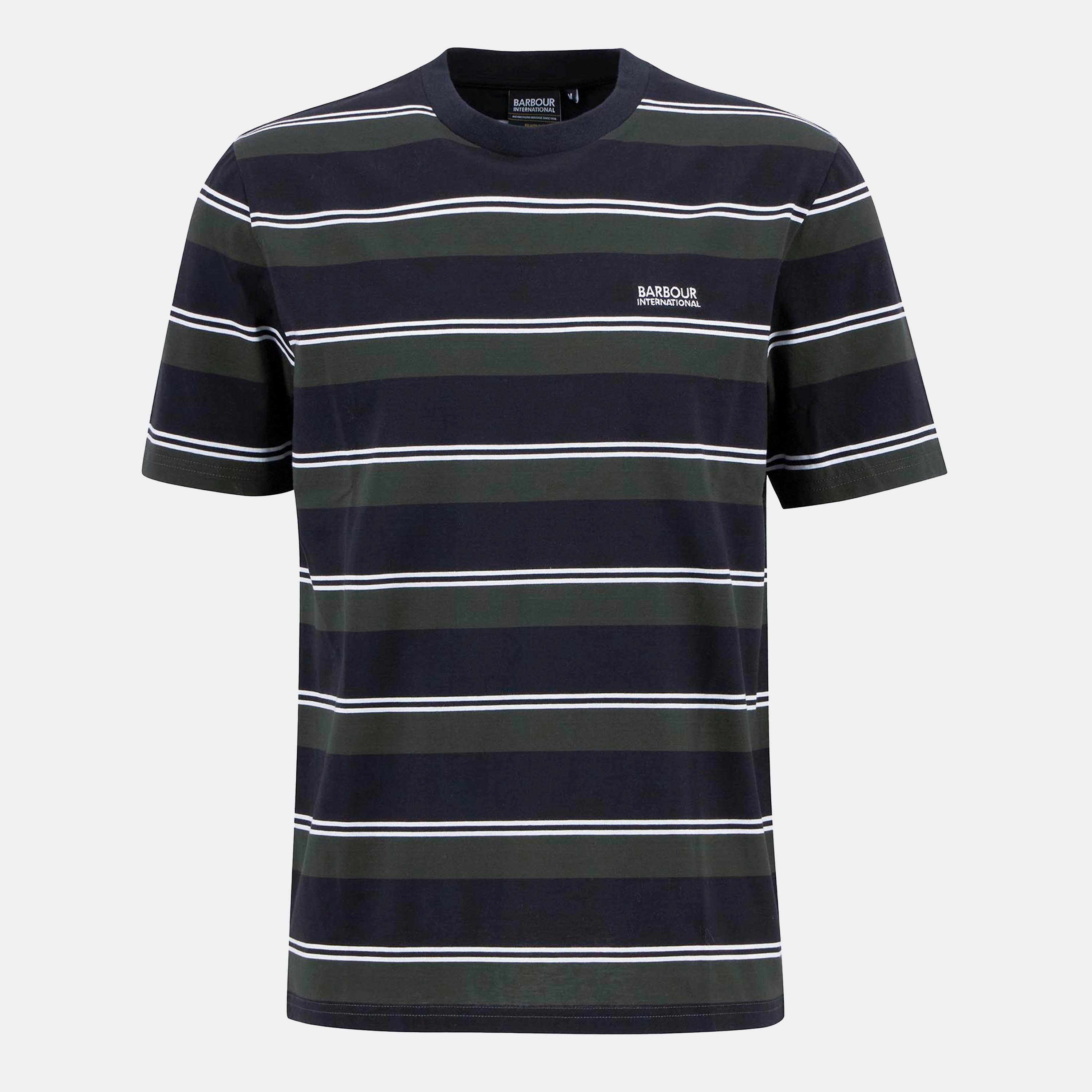 Black - Barbour International - Bruce Striped T-Shirt - 1