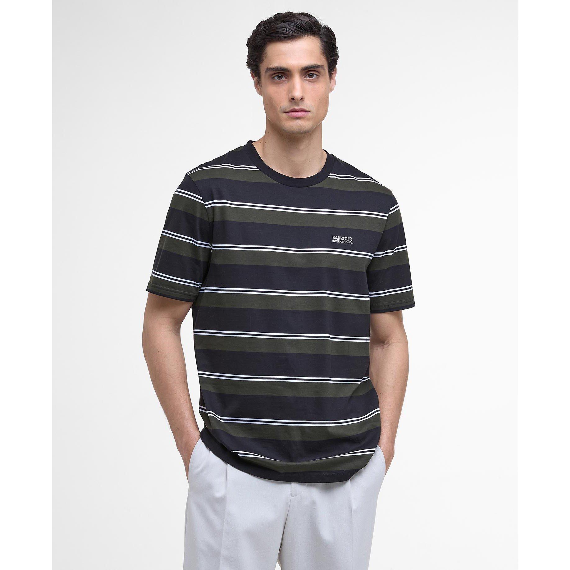 Black - Barbour International - Bruce Striped T-Shirt - 2