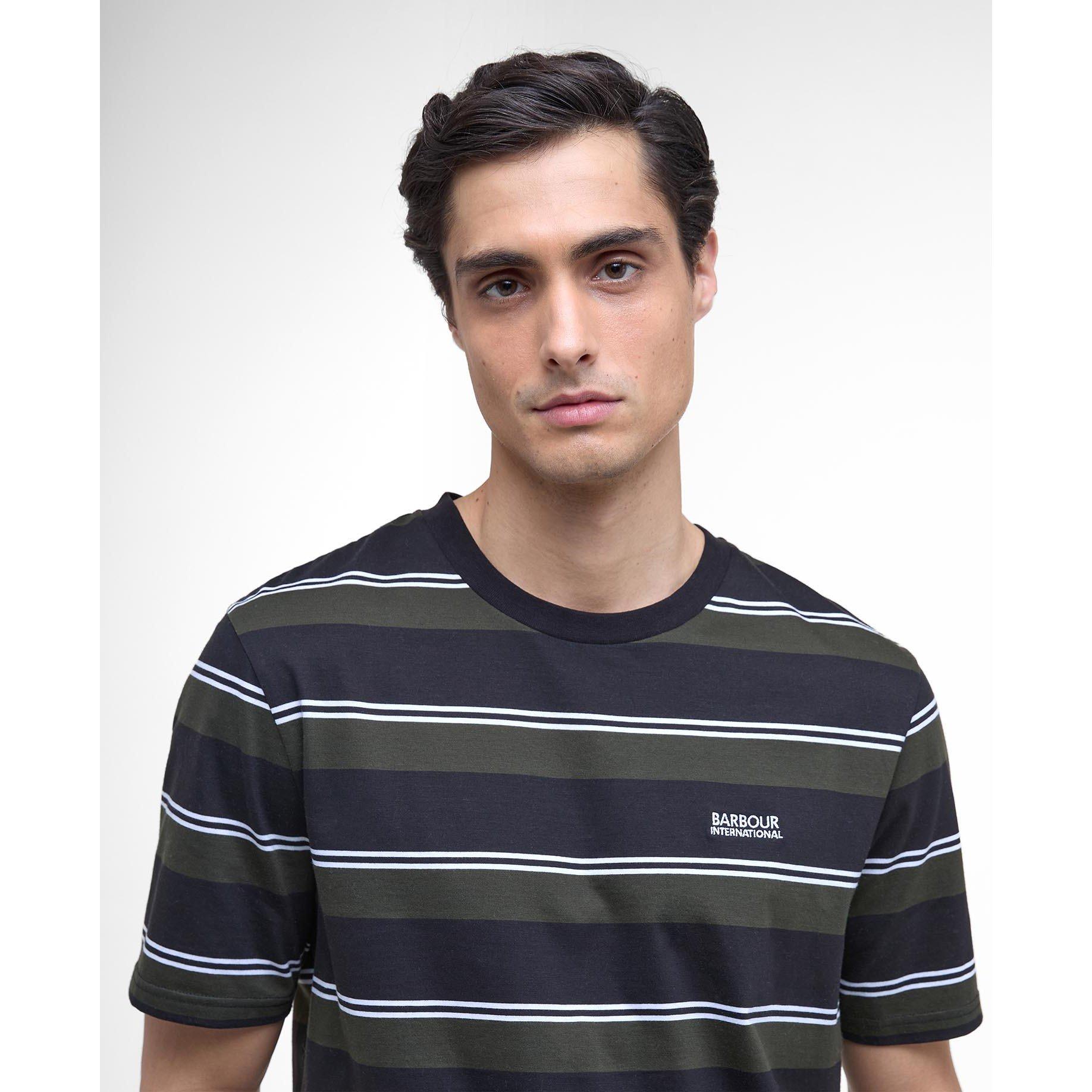 Black - Barbour International - Bruce Striped T-Shirt - 4
