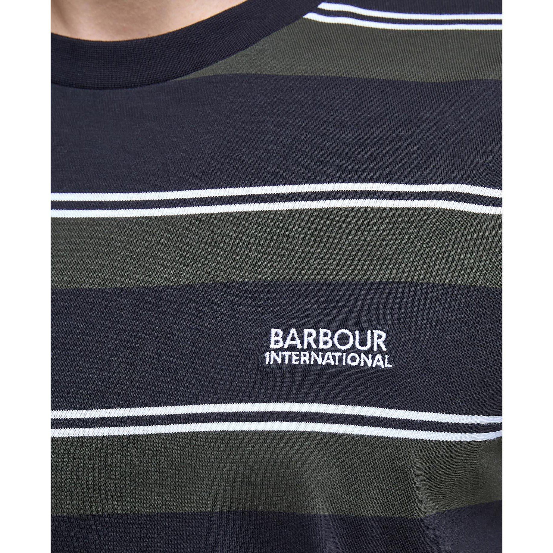Black - Barbour International - Bruce Striped T-Shirt - 5