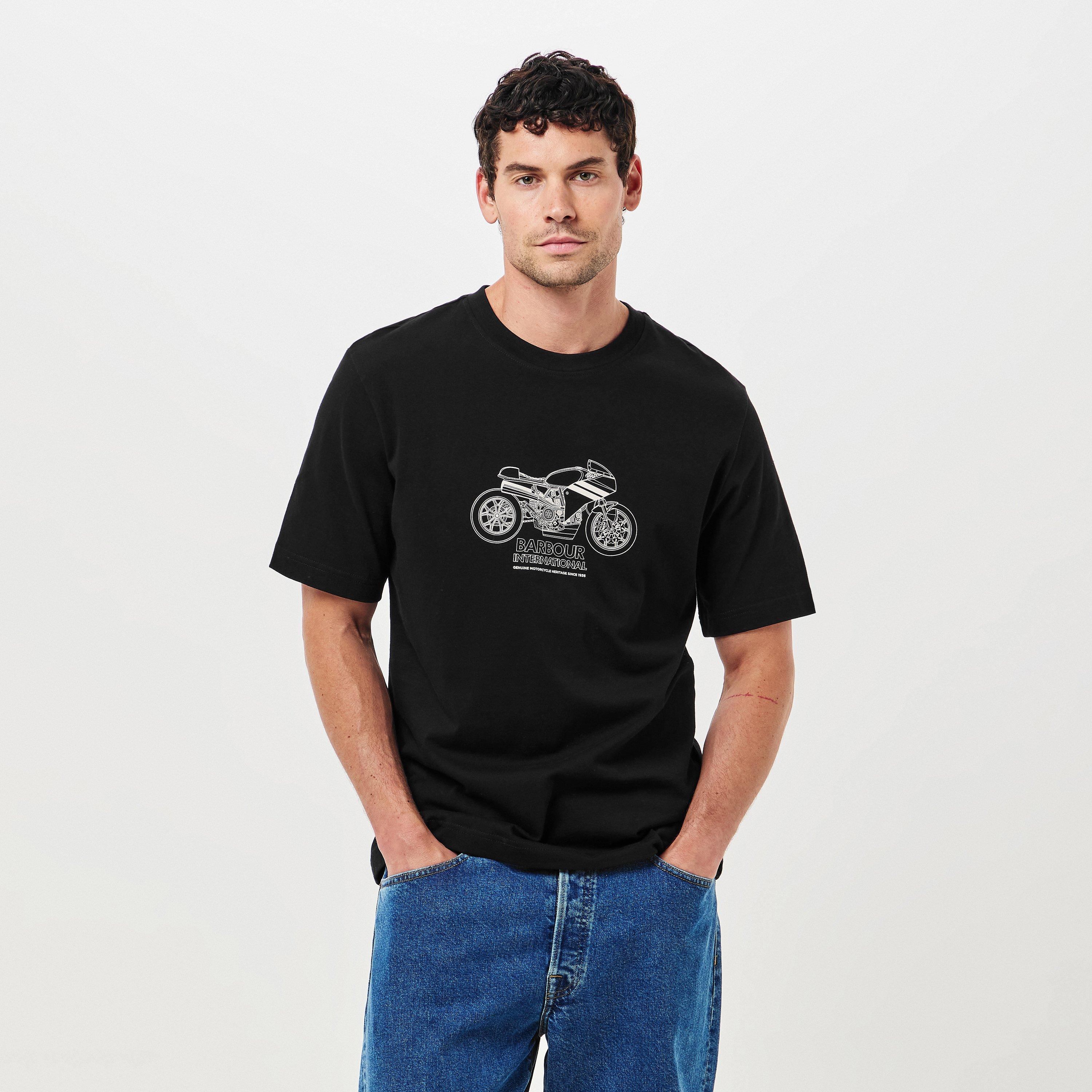 Black - Barbour International - Topher Motorbike T-Shirt - 3