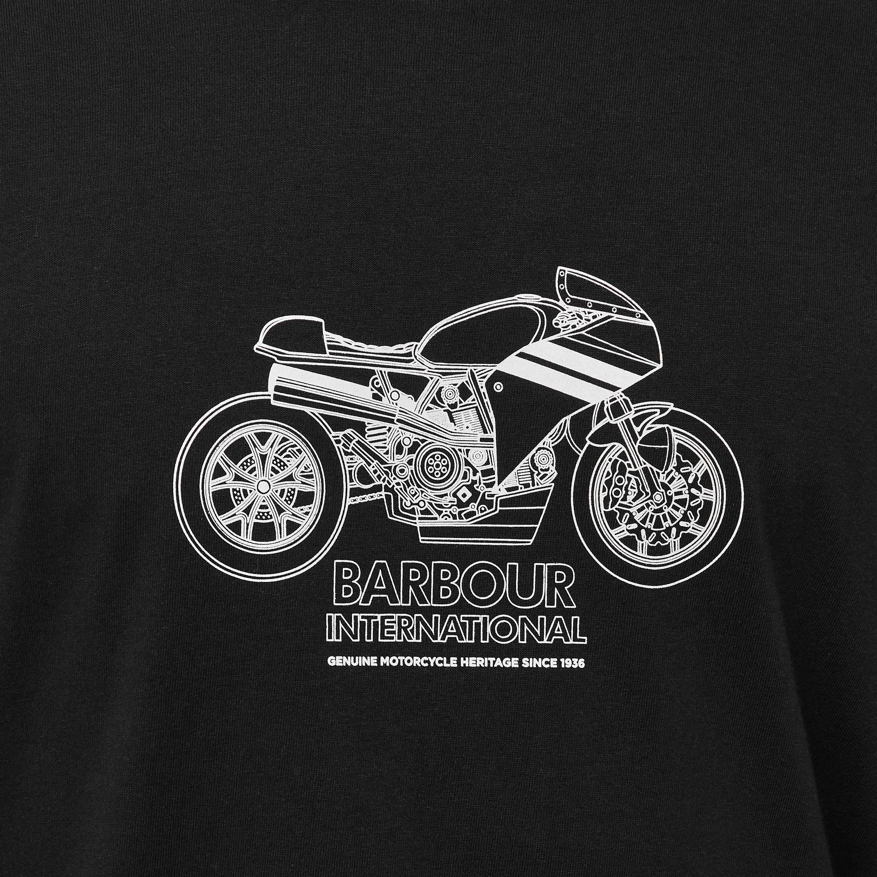 Black - Barbour International - Topher Motorbike T-Shirt - 5