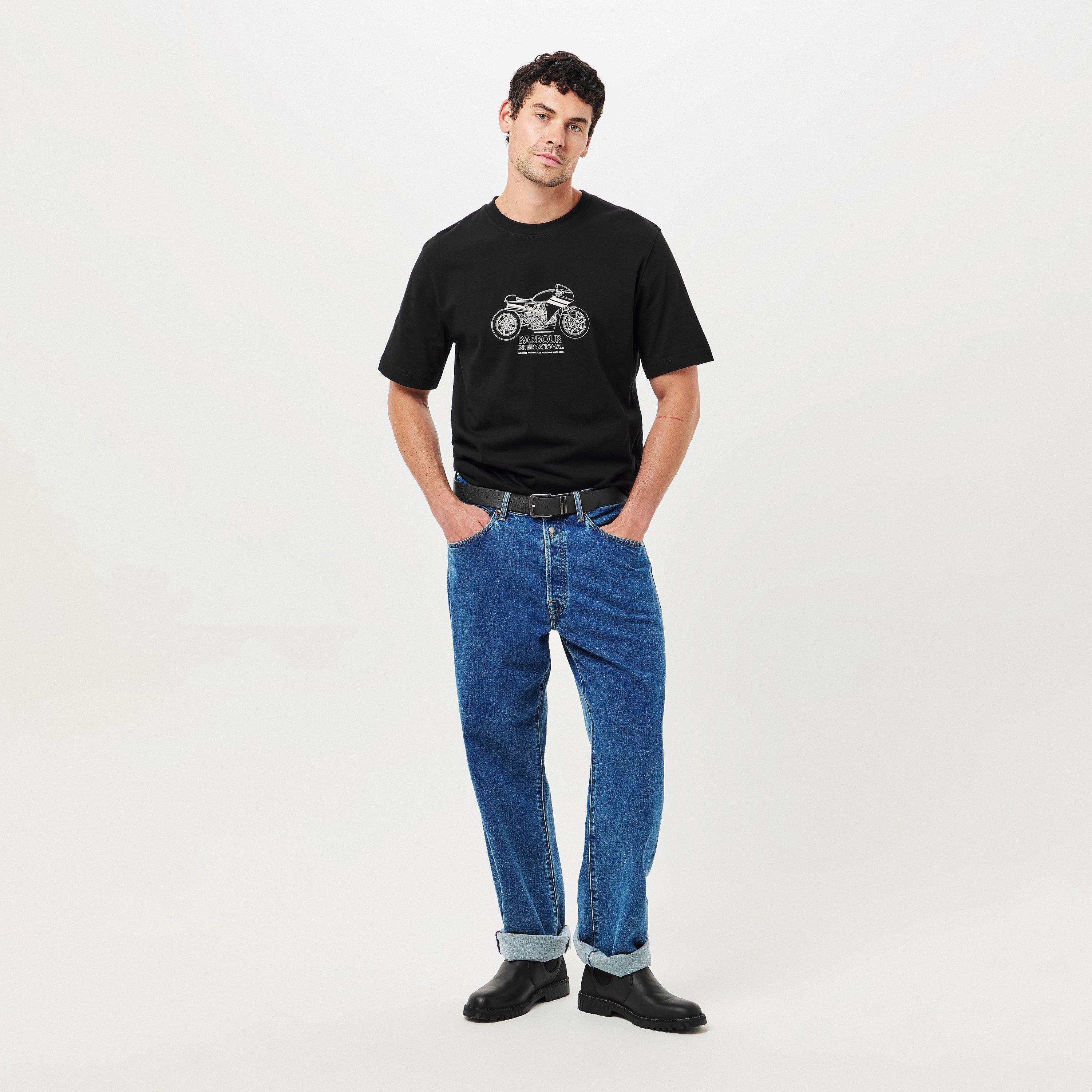 Black - Barbour International - Topher Motorbike T-Shirt - 6