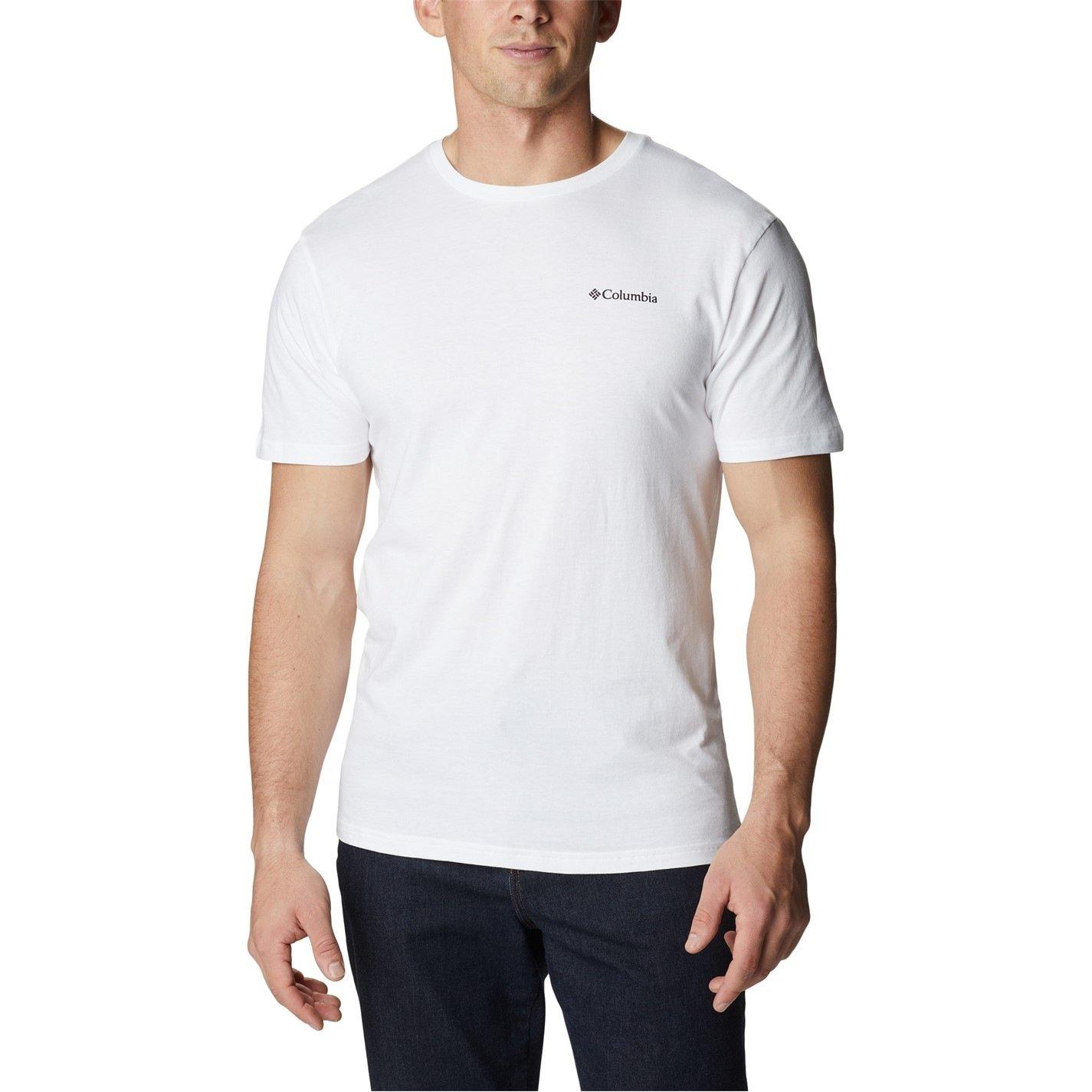 White - Columbia - Barton Regular Fit T-Shirt Mens - 2