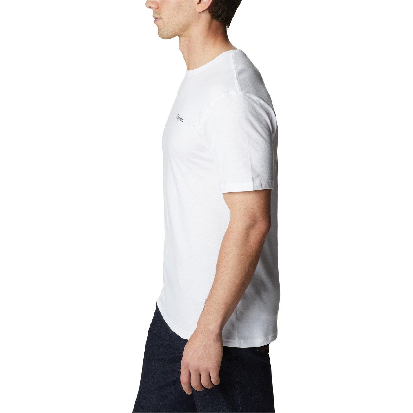 White - Columbia - Barton Regular Fit T-Shirt Mens - 3