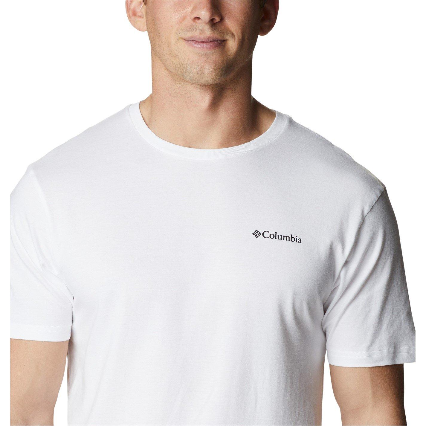 White - Columbia - Barton Regular Fit T-Shirt Mens - 4