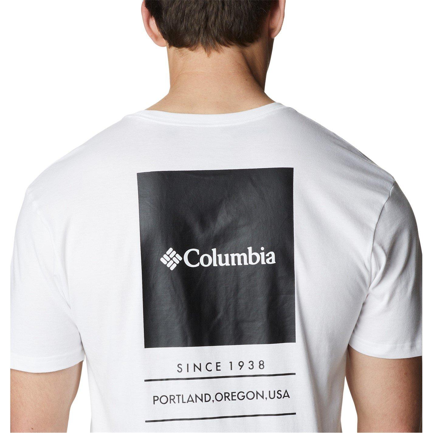 White - Columbia - Barton Regular Fit T-Shirt Mens - 5