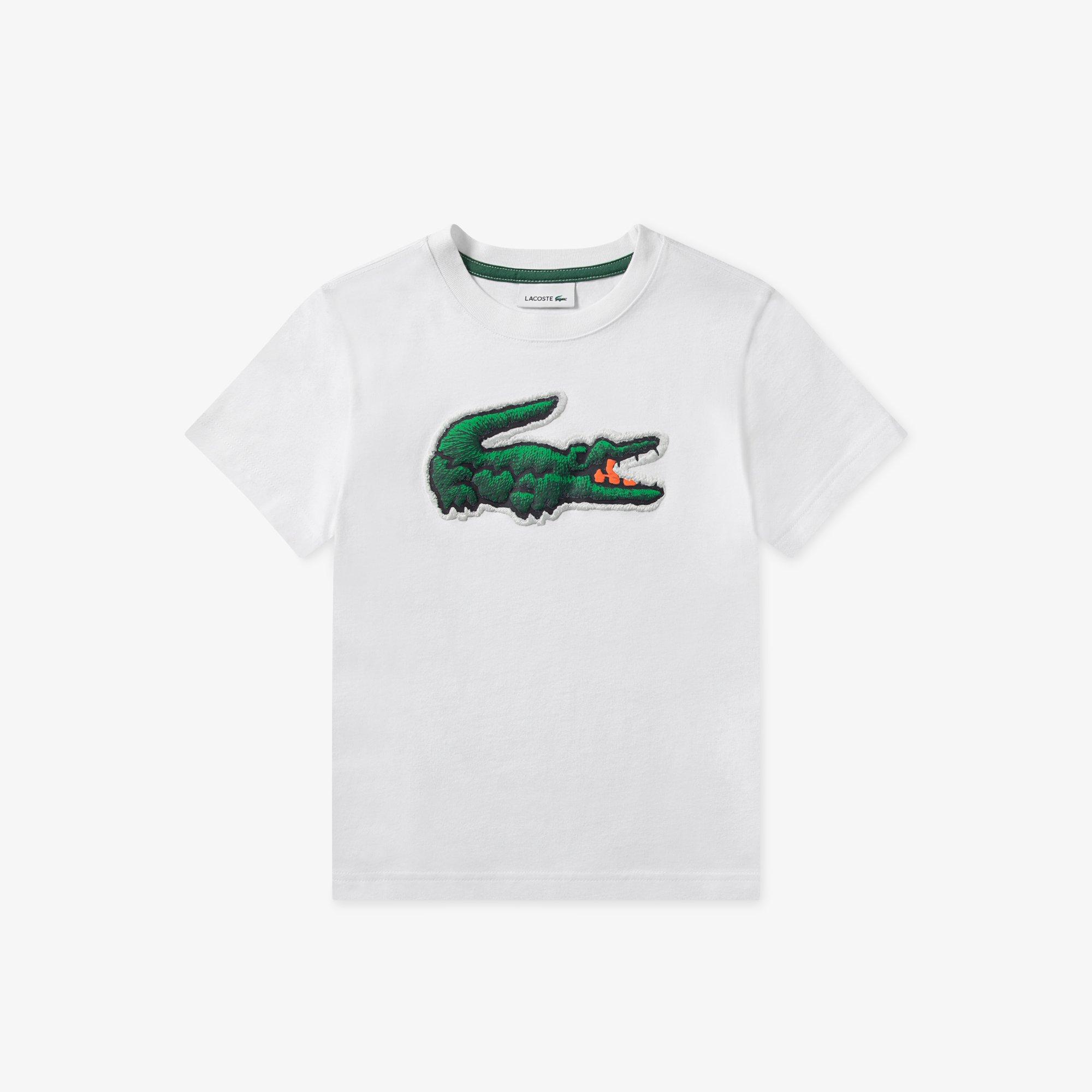 White W8L - Lacoste - Kids' Puff Logo T-Shirt - 1