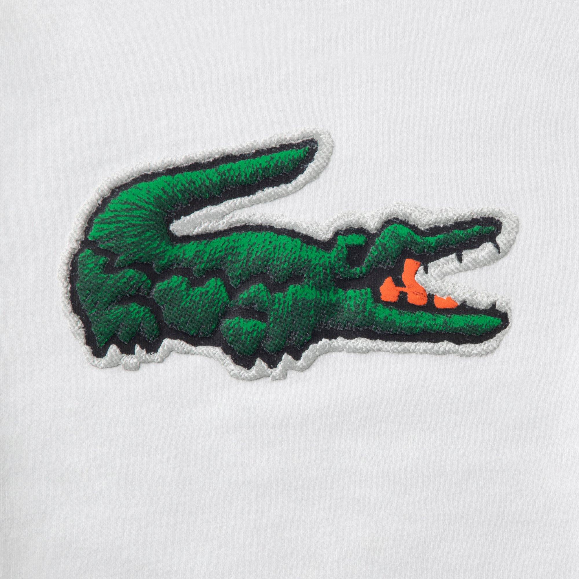 White W8L - Lacoste - Puff Logo Regular Fit T-Shirt - 3