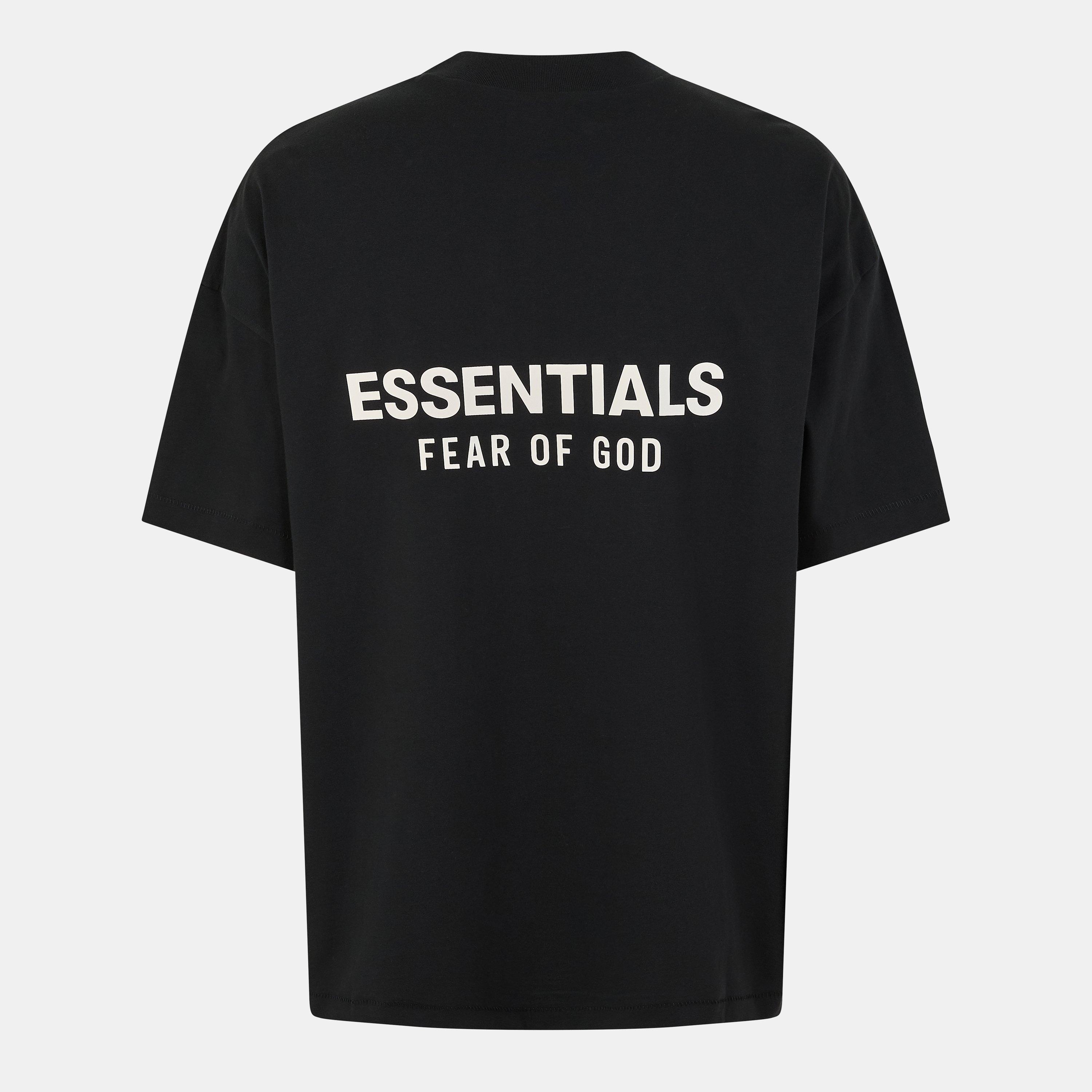 Jet Black - Fear Of God Essentials - Logo T-Shirt - 2