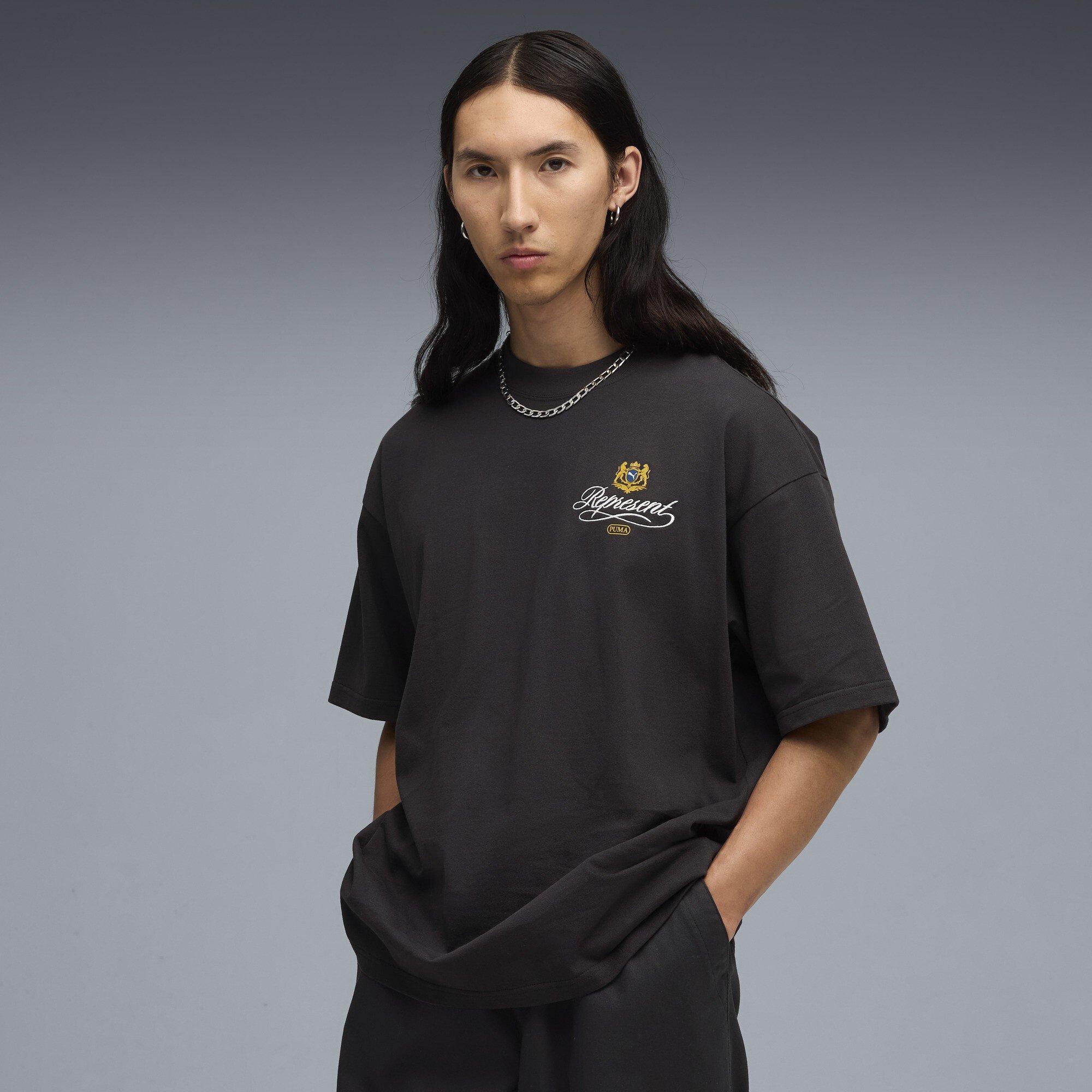 Flat Dark Grey - PUMA x Represent - Mens Graphic T-Shirt. - 3