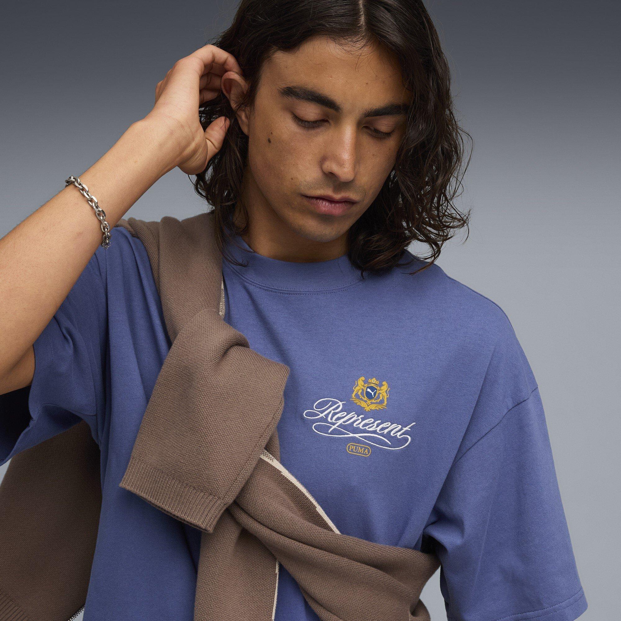 Blue Dusk - PUMA x Represent - Mens Graphic T-Shirt. - 6