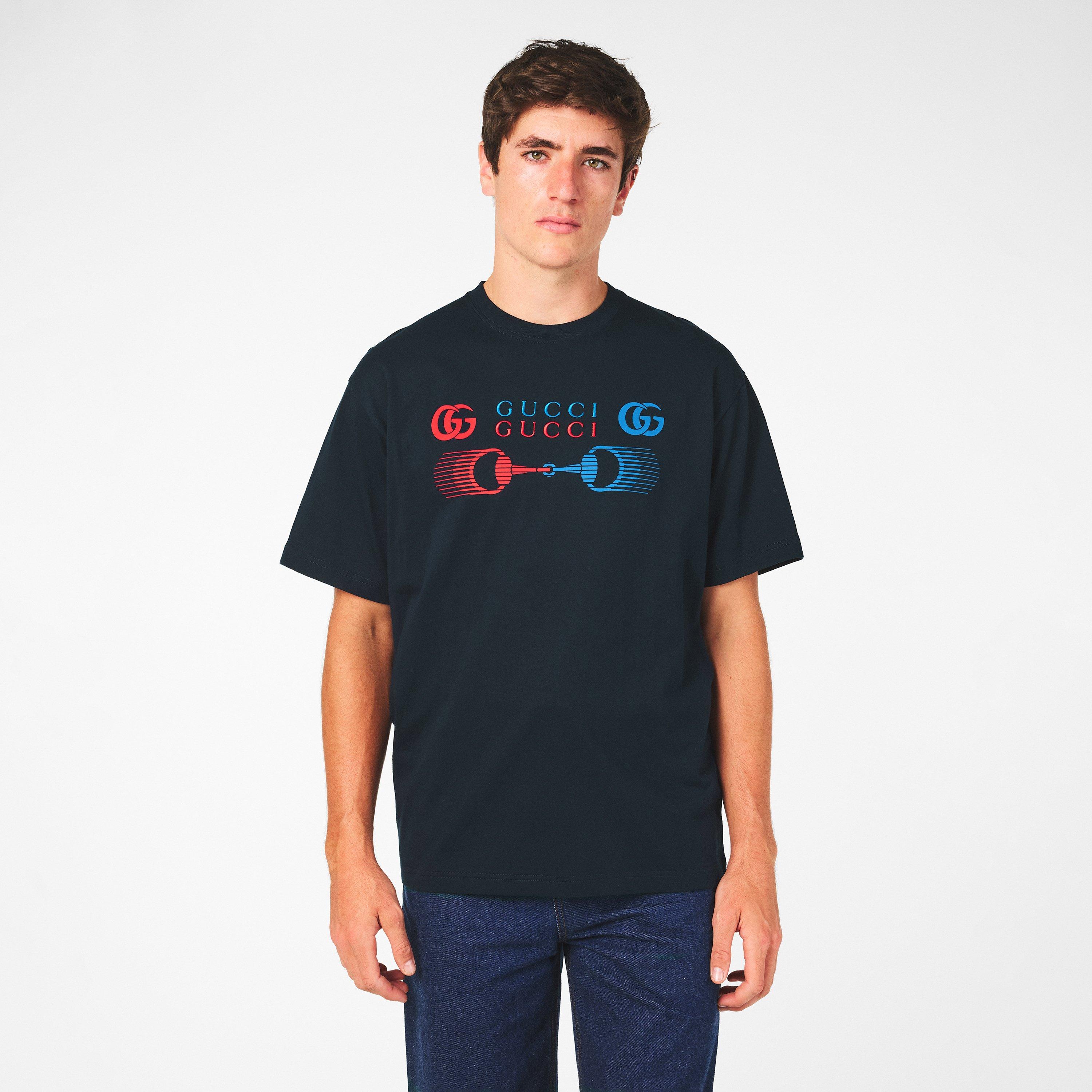 Black - Gucci - Men's Regular Fit T-Shirt - 3