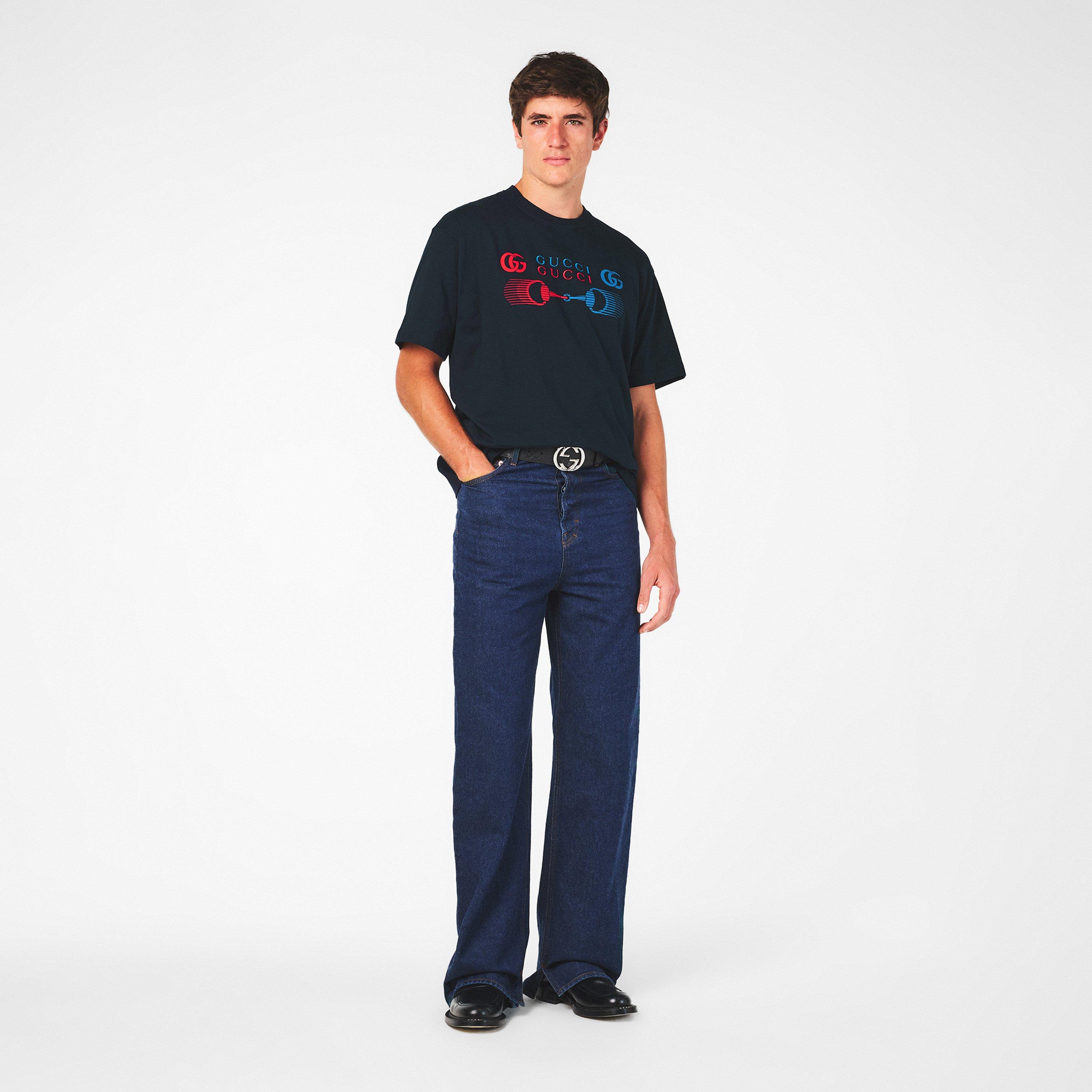 Black - Gucci - Men's Regular Fit T-Shirt - 6