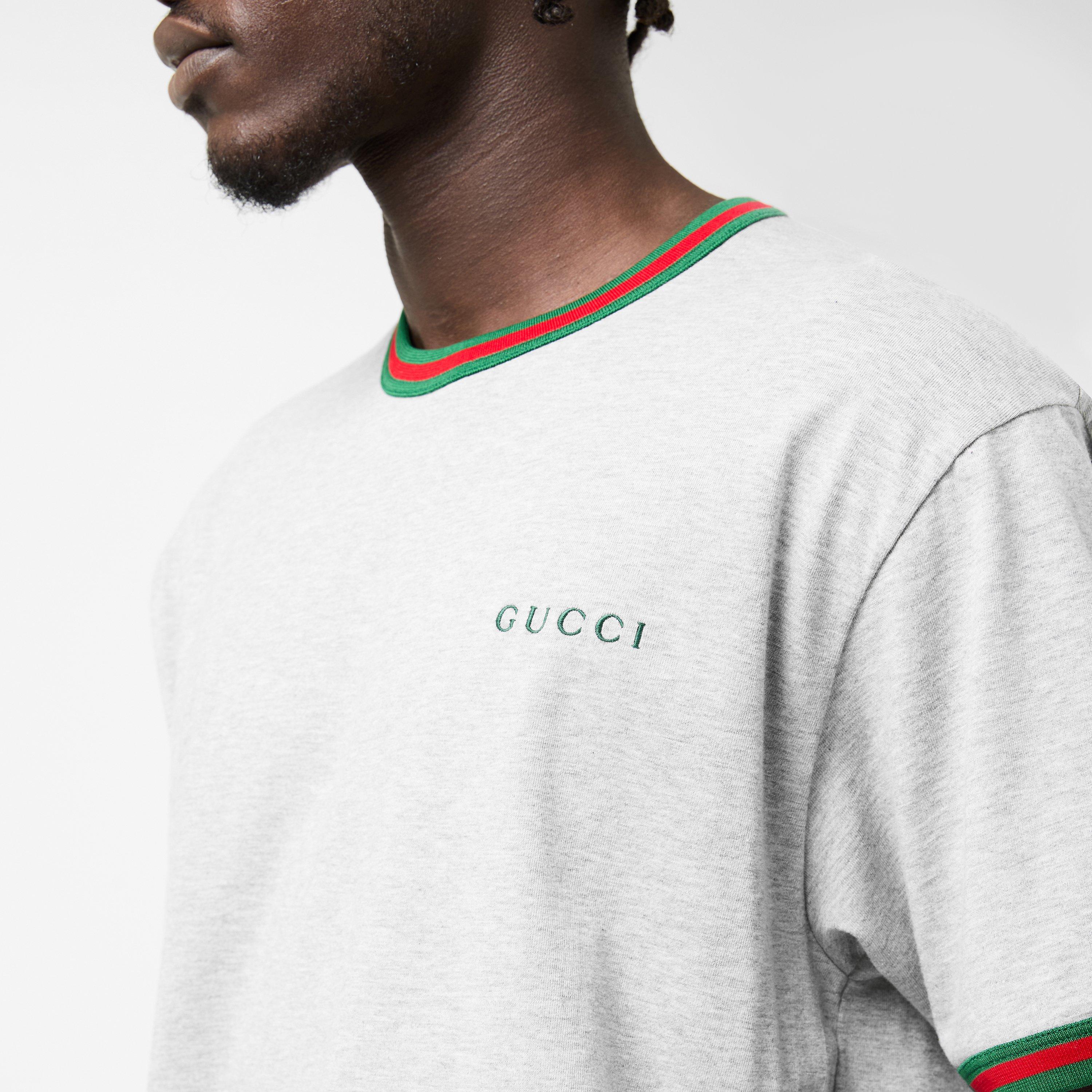 Grey Melange - Gucci - Men's Regular Fit T-Shirt - 5