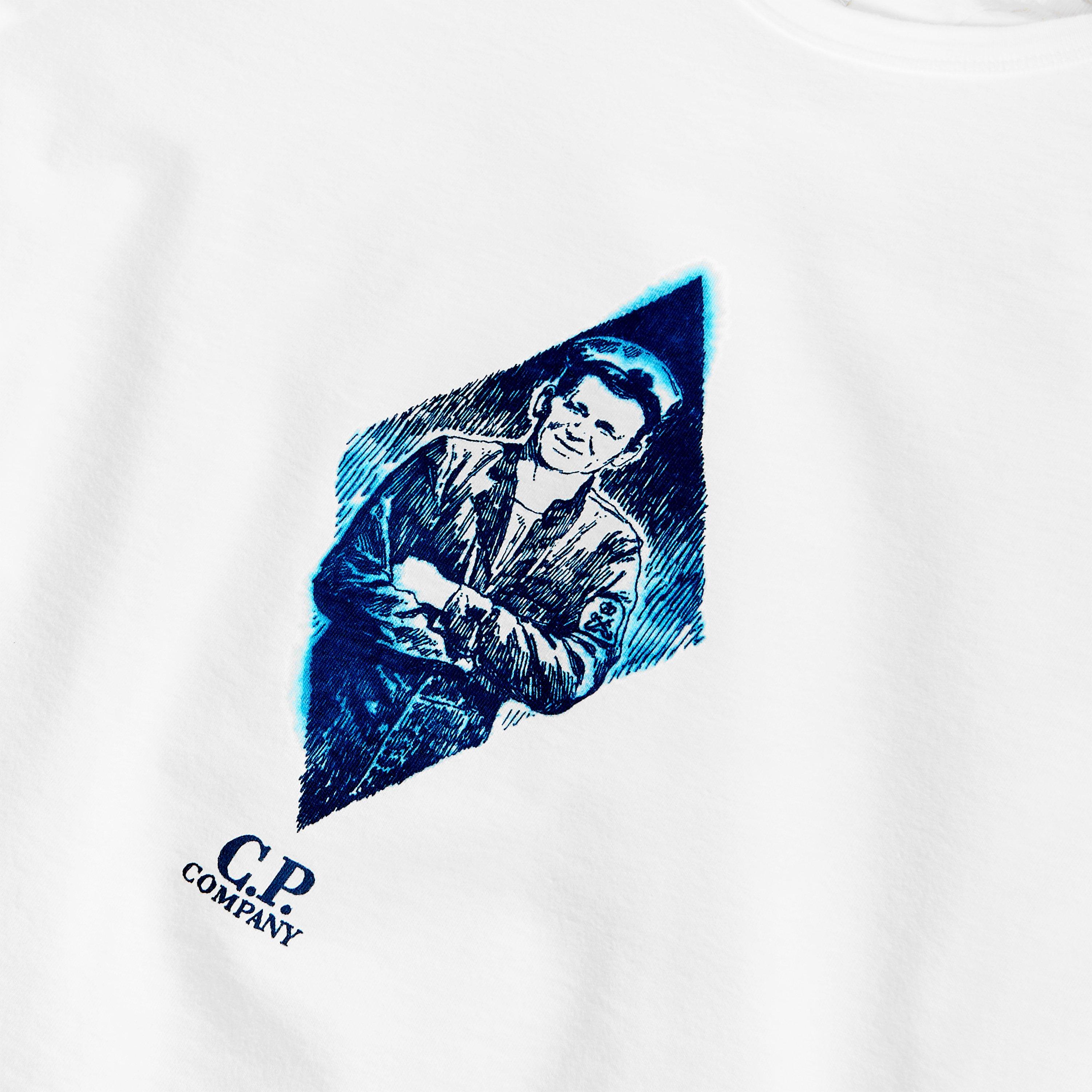 Gauze White 103 - CP Company - Men's T-Shirt - 5