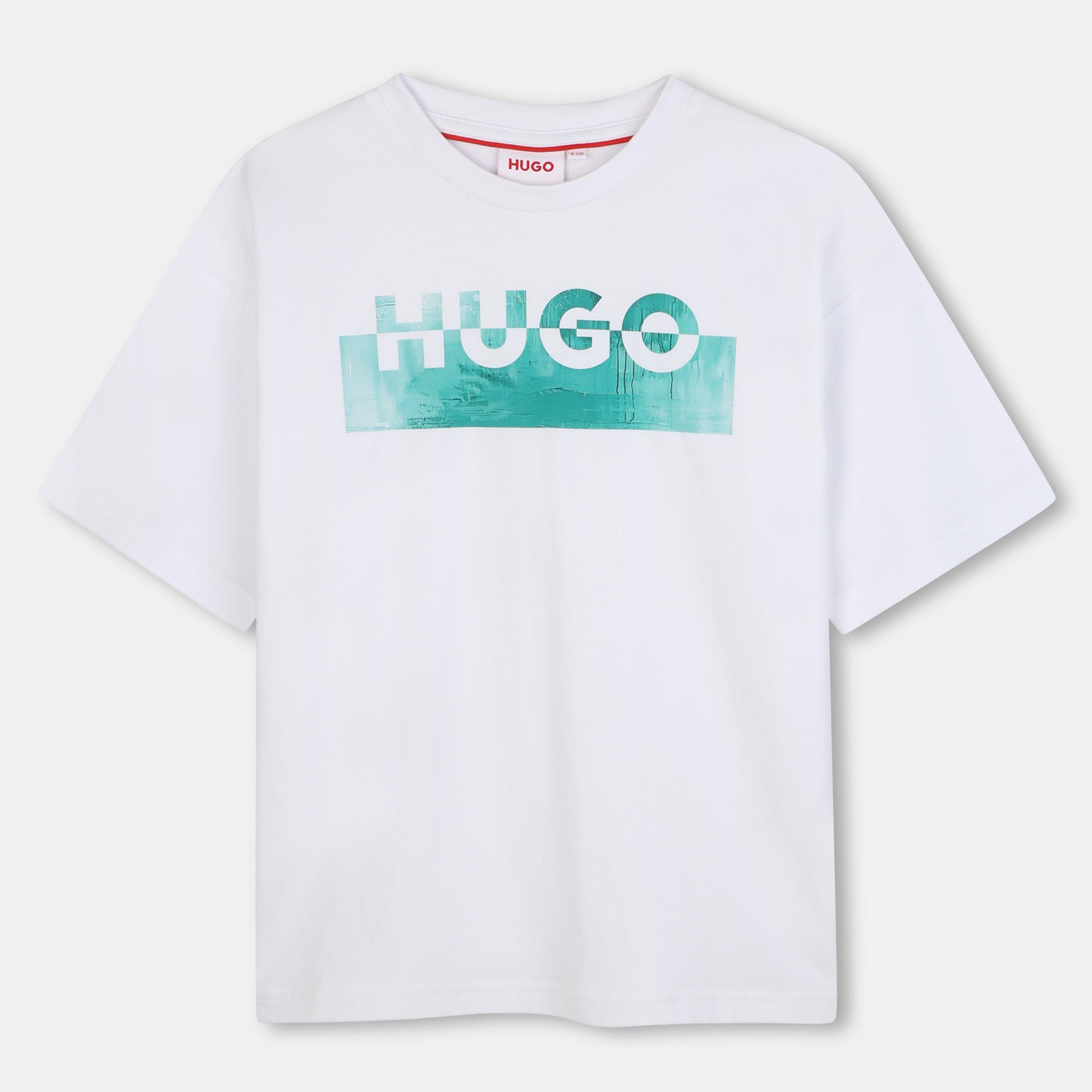 White - Hugo - Kids' Print Short Sleeve T-Shirt - 1