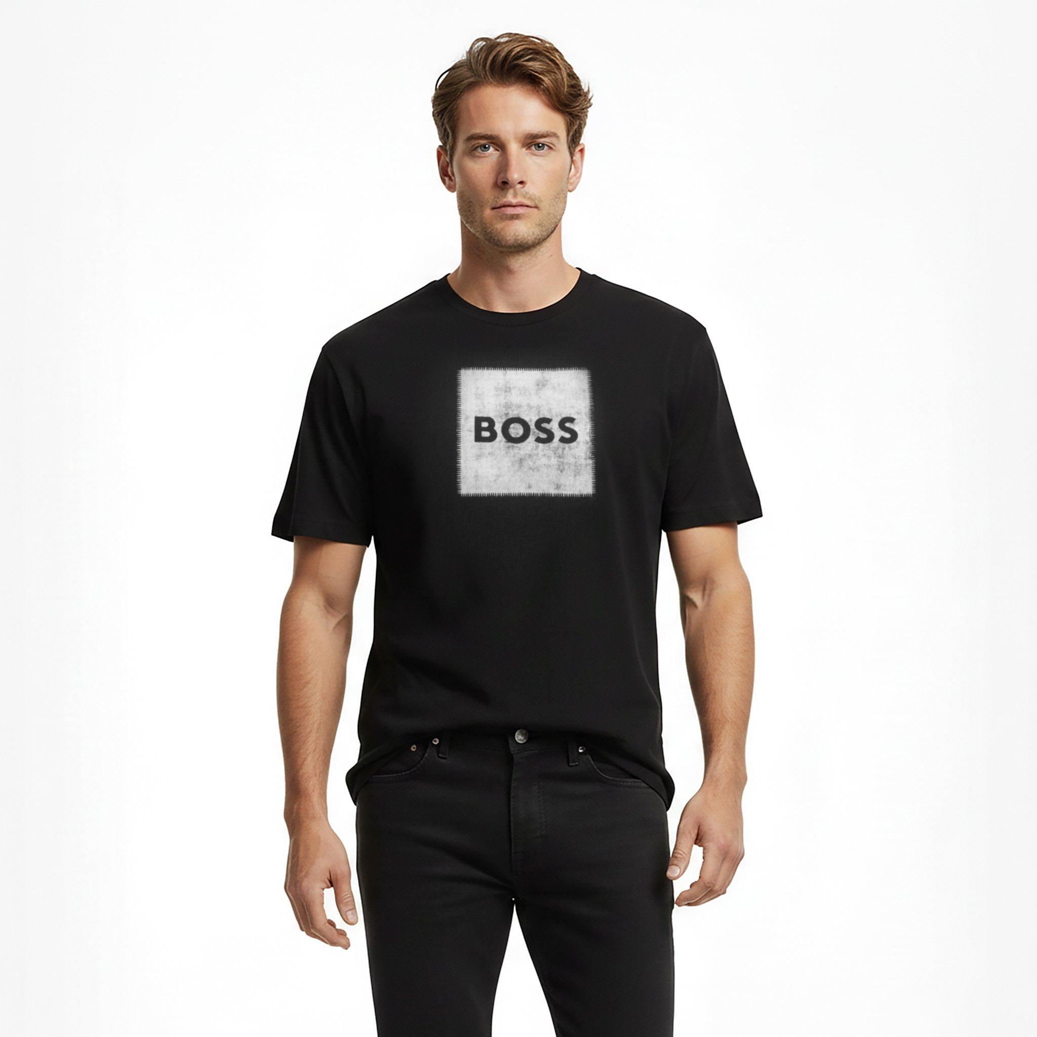 Black 001 - Boss - Men's HBO Stitch Logo T-Shirt - 3