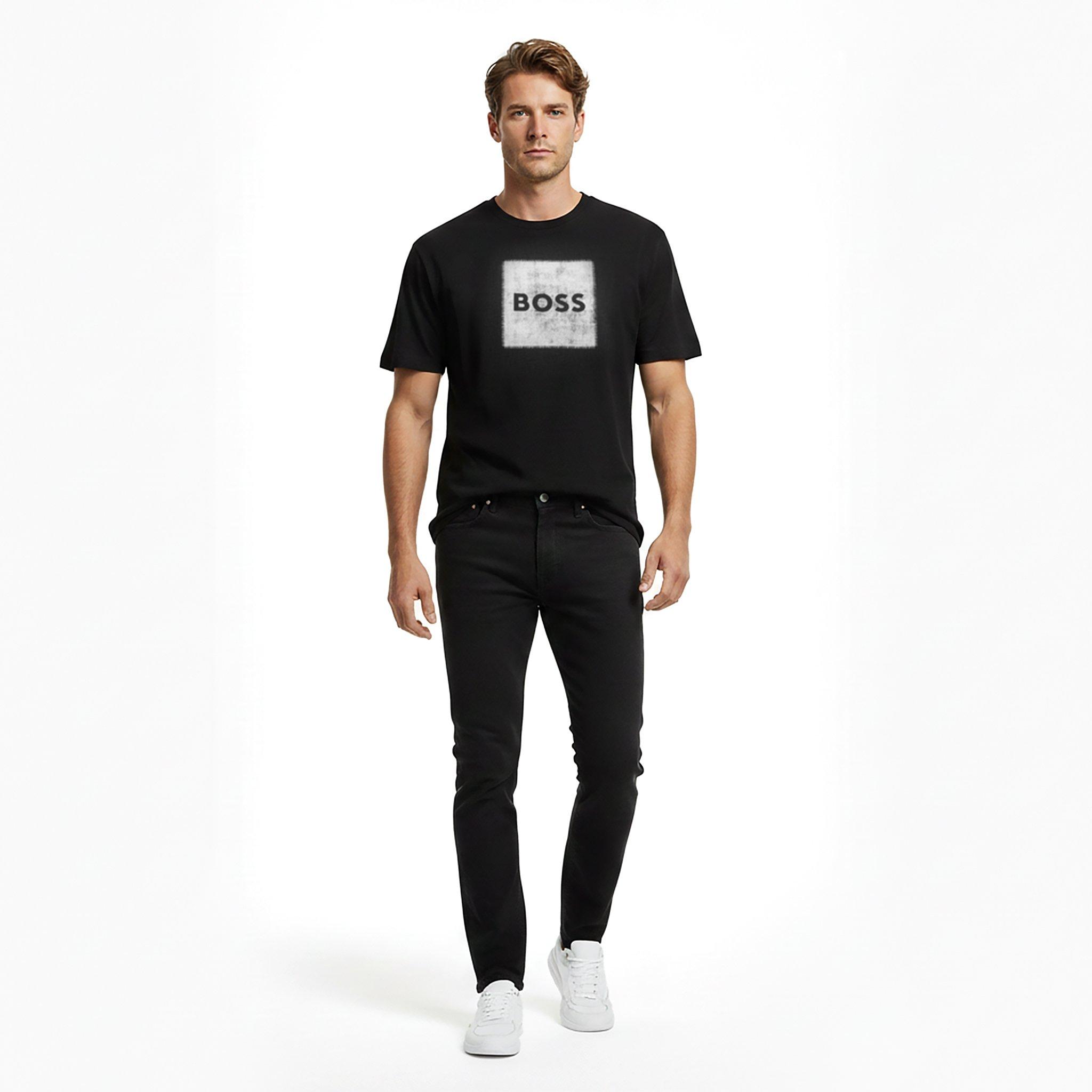 Black 001 - Boss - Men's HBO Stitch Logo T-Shirt - 5
