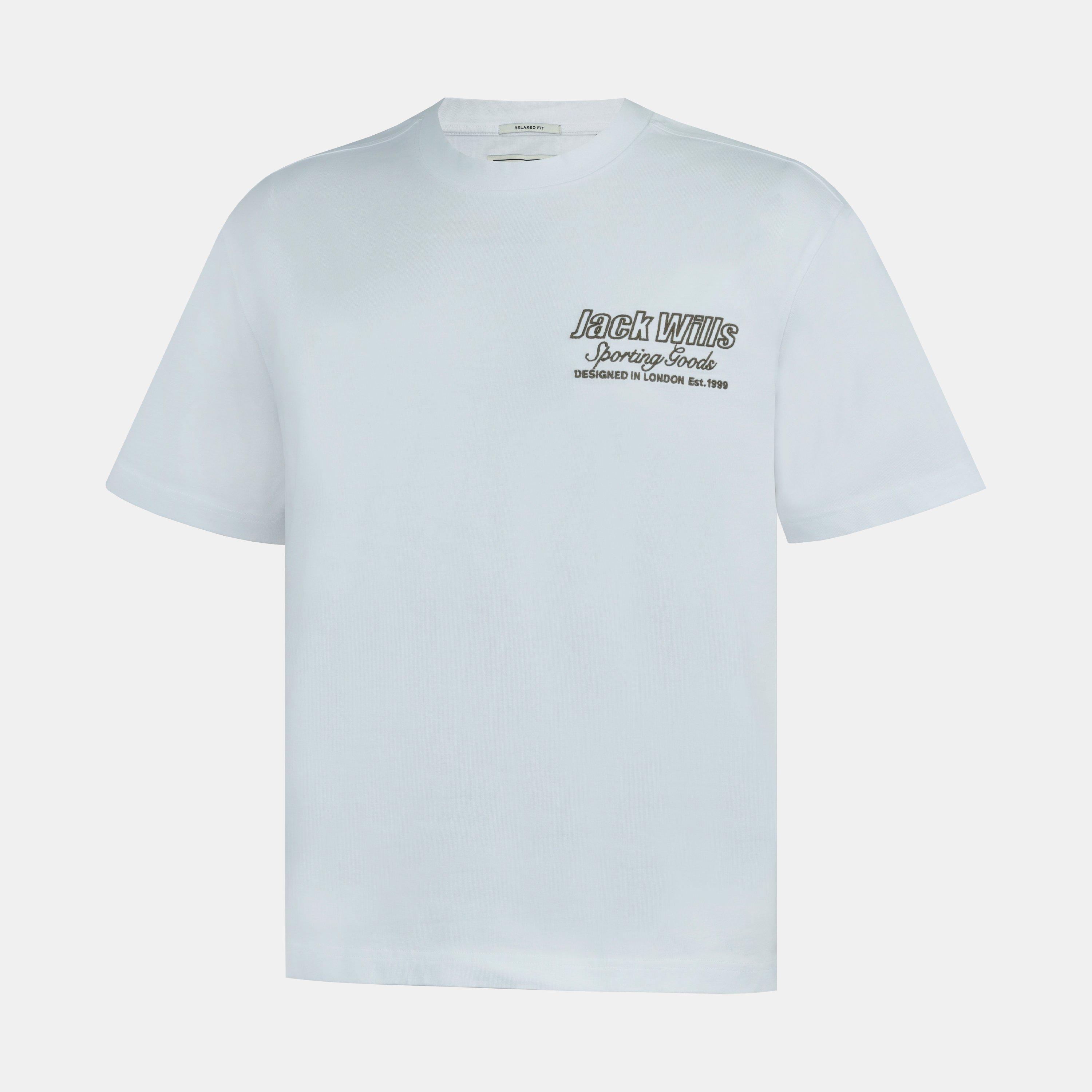 Cinza Contorno - Jack Wills - Men's JW Graphic Cotton Short Sleeve Crew Neck T-Shirt - 2
