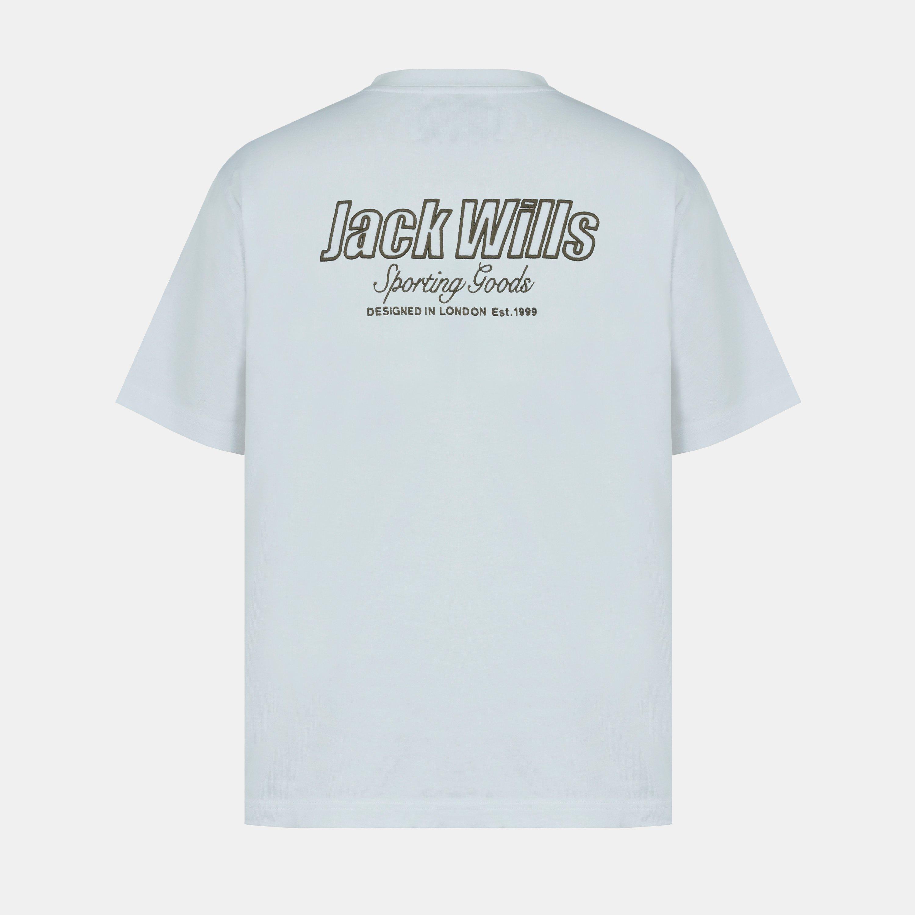 Cinza Contorno - Jack Wills - Men's JW Graphic Cotton Short Sleeve Crew Neck T-Shirt - 3