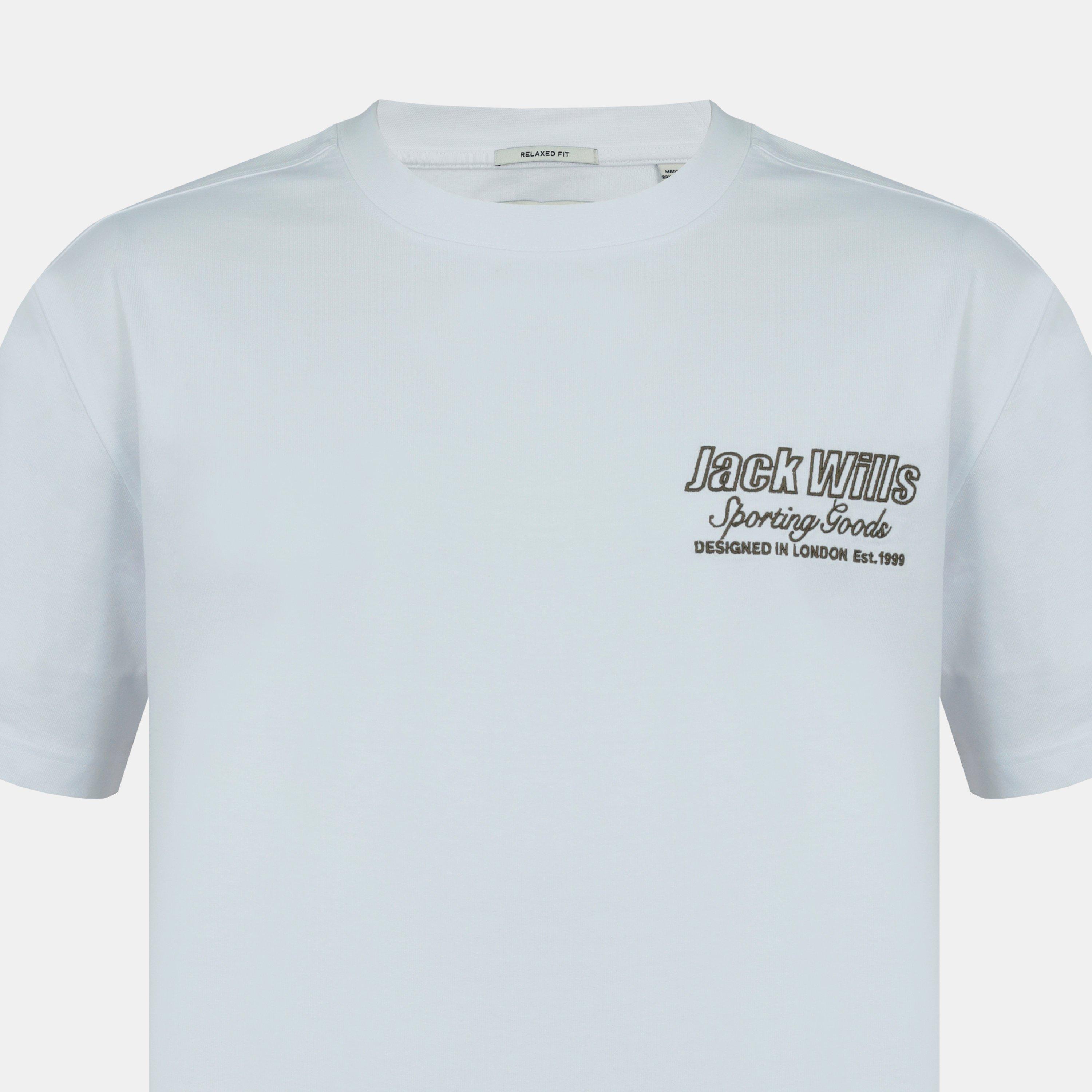 Cinza Contorno - Jack Wills - Men's JW Graphic Cotton Short Sleeve Crew Neck T-Shirt - 4