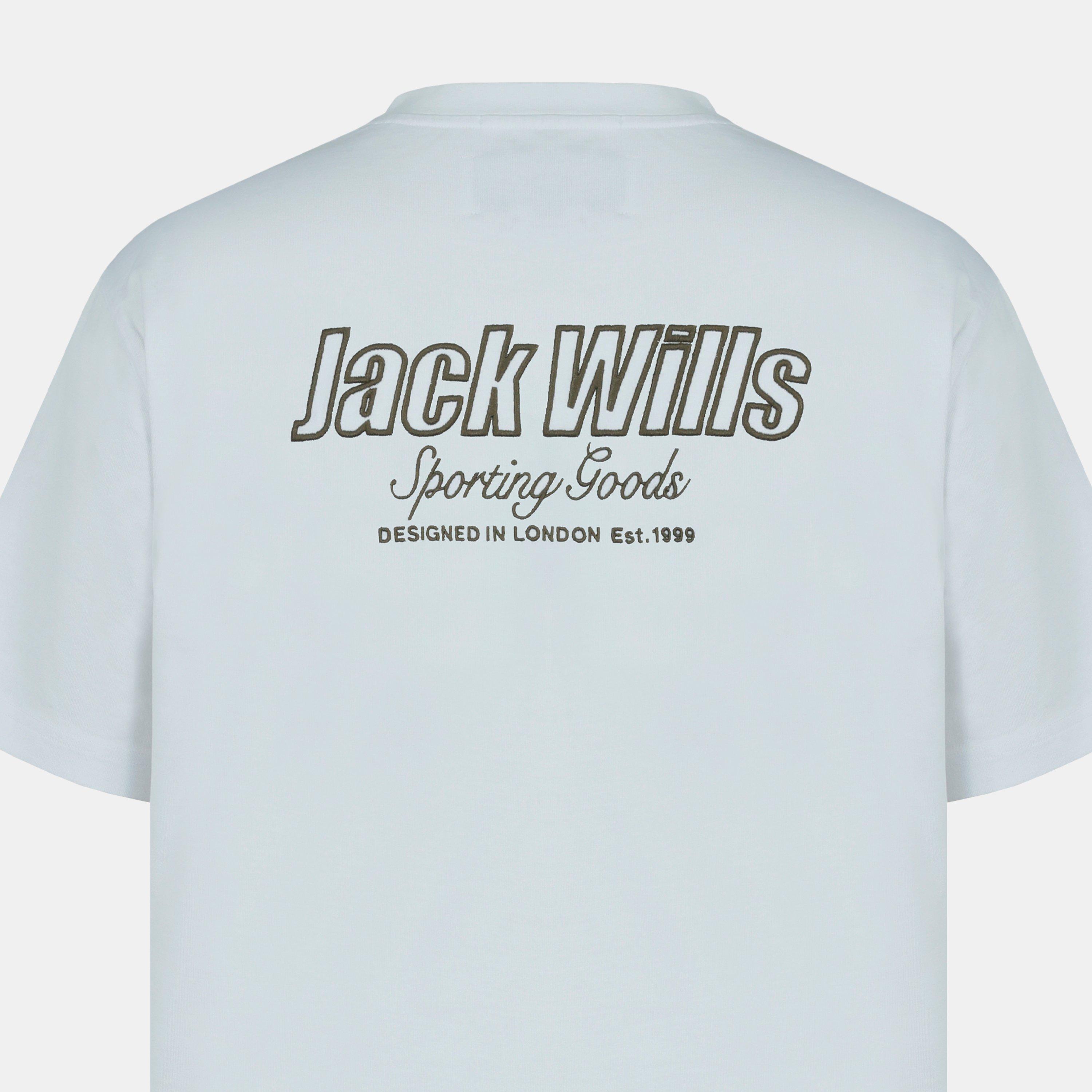 Cinza Contorno - Jack Wills - Men's JW Graphic Cotton Short Sleeve Crew Neck T-Shirt - 6