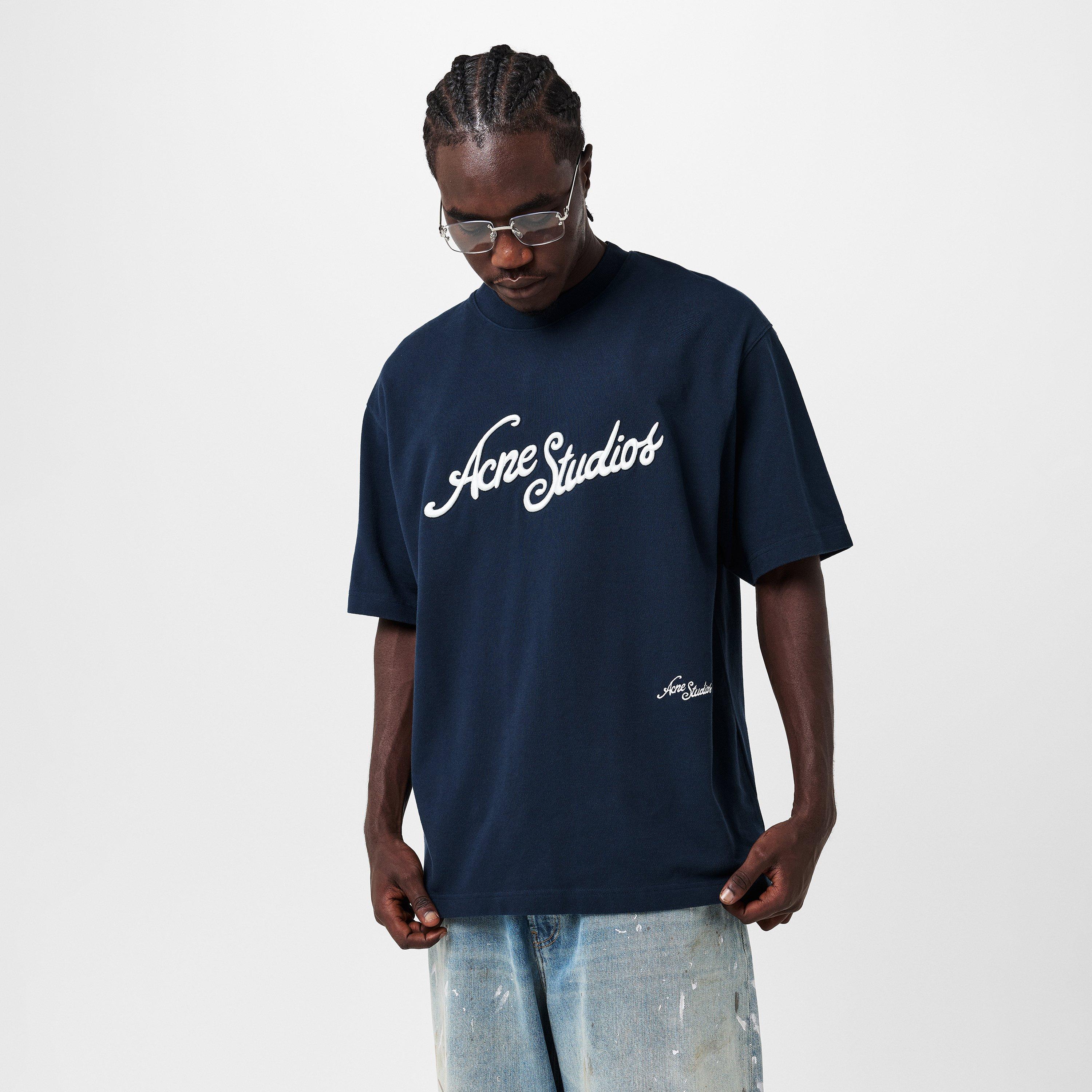 Deep Blue - Acne Studios - Men's Oversized T-Shirt - 3