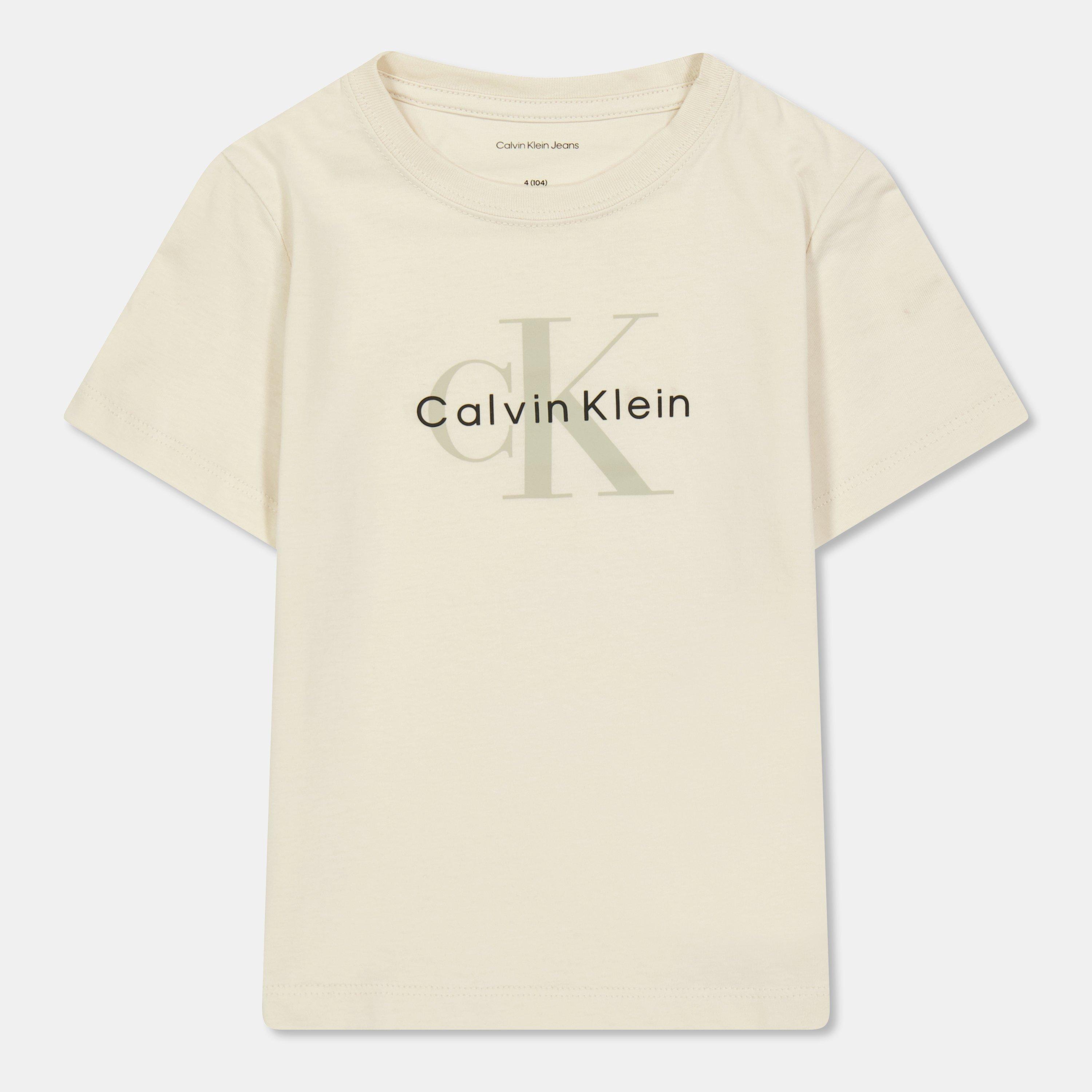 Calvin Klein Jeans Boys Kids' Monogram T-Shirt - Whitecap Pgb - 10Y