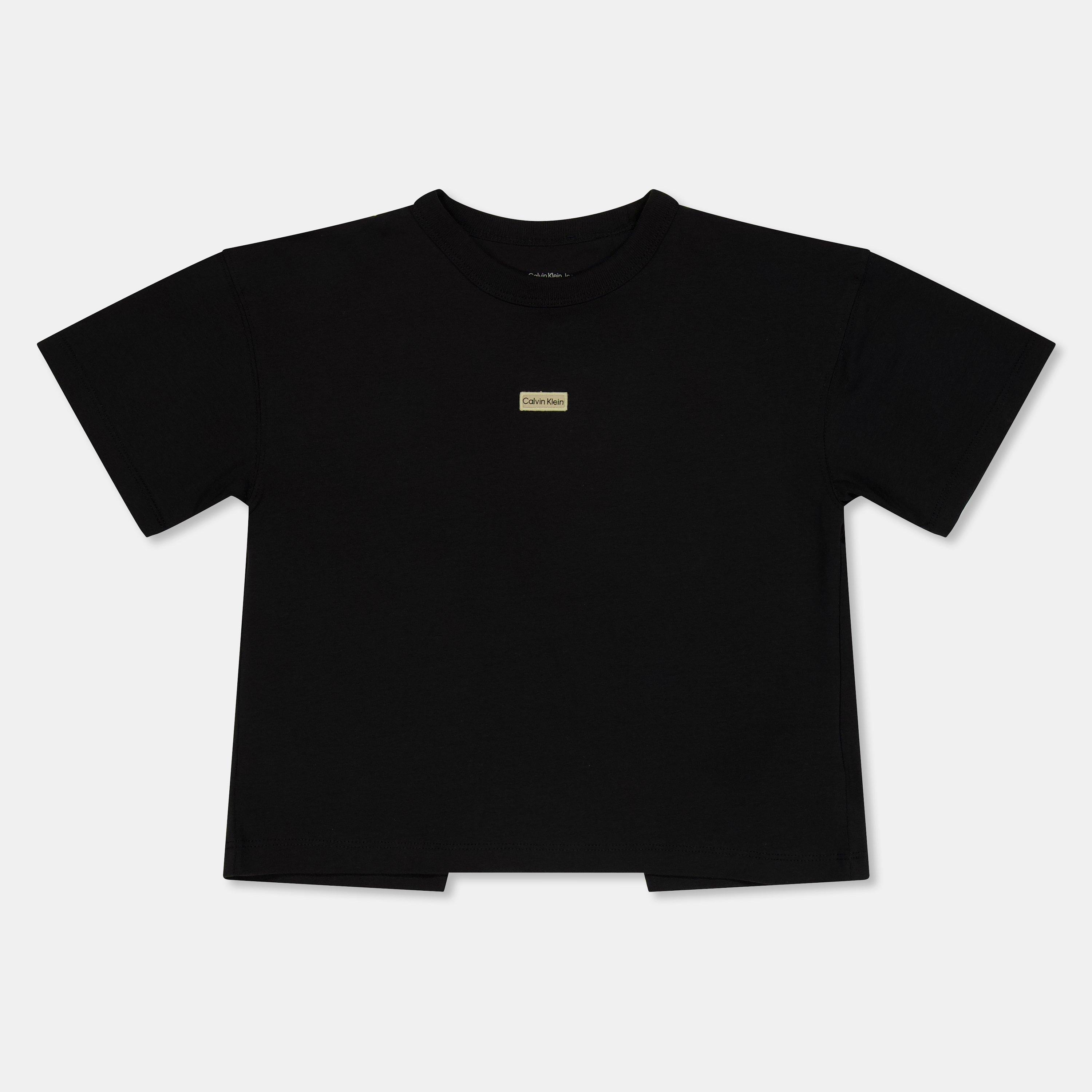 Calvin Klein Jeans Girls Kids' Folded T-Shirt - Ck Black Beh - 12Y