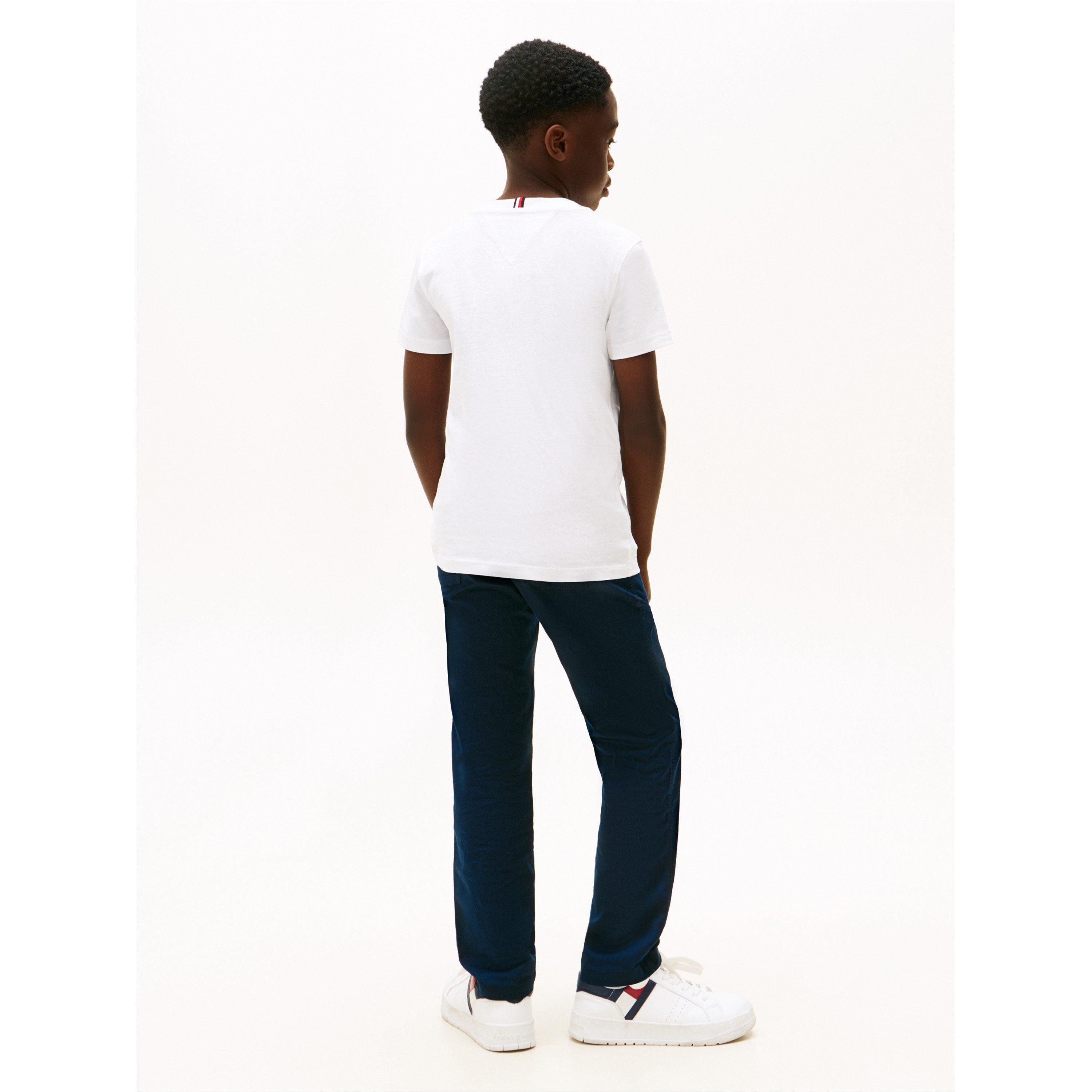 White YBR - Tommy Hilfiger - Tommy Print T-Shirt Jn61 - 5