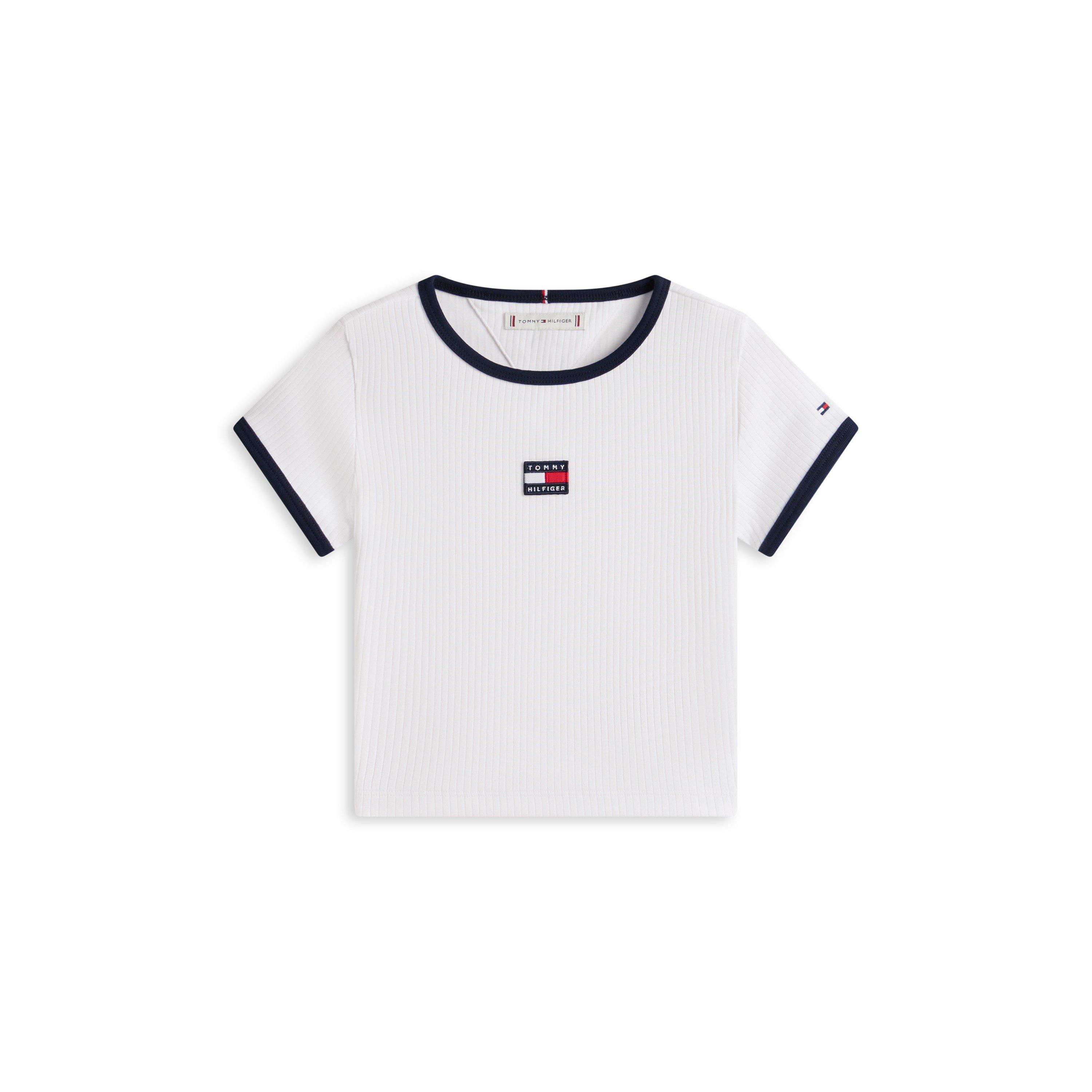 Tommy Hilfiger Girls Kids' Heritage T-Shirt - White Ybr - 12Y