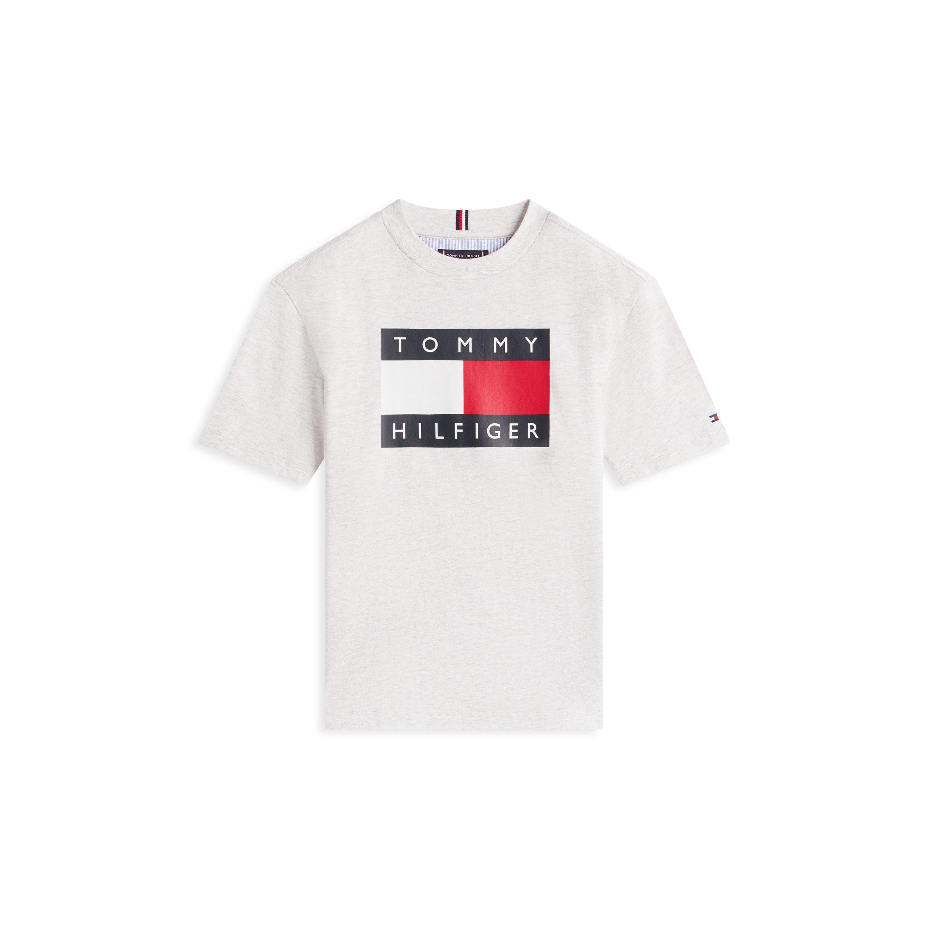 Tommy Hilfiger Boys Kids' Heritage T-Shirt - Light Grey P01 - 8Y